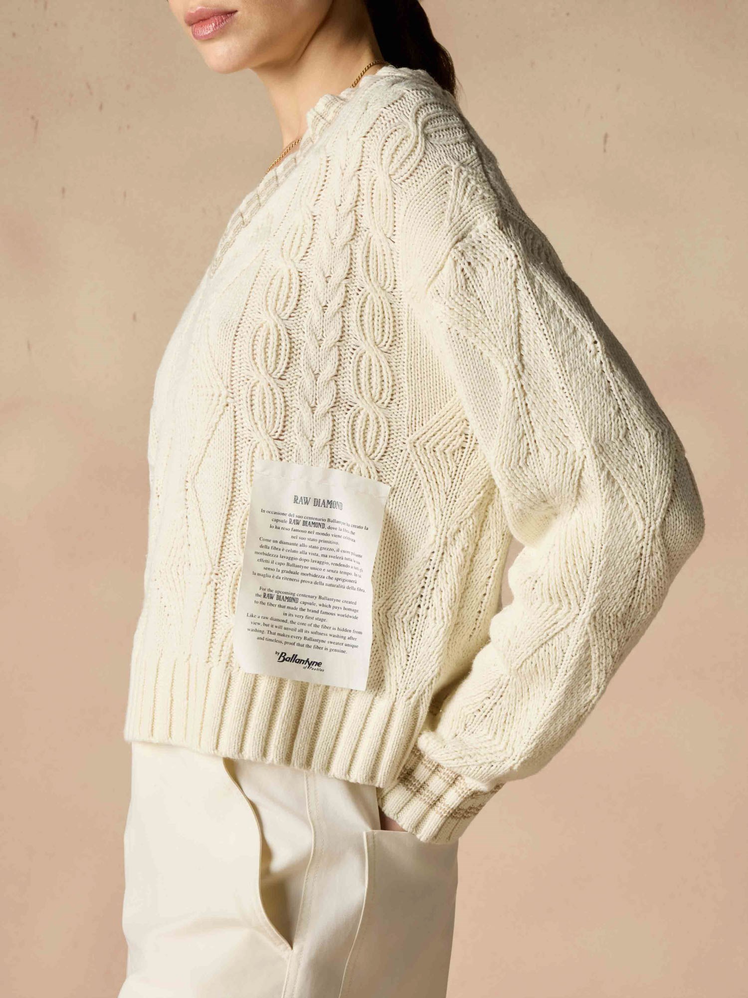 Ballantyne RAW DIAMOND - COTTON AND HEMP JUMPER - COD. B3P793 5C008 98135