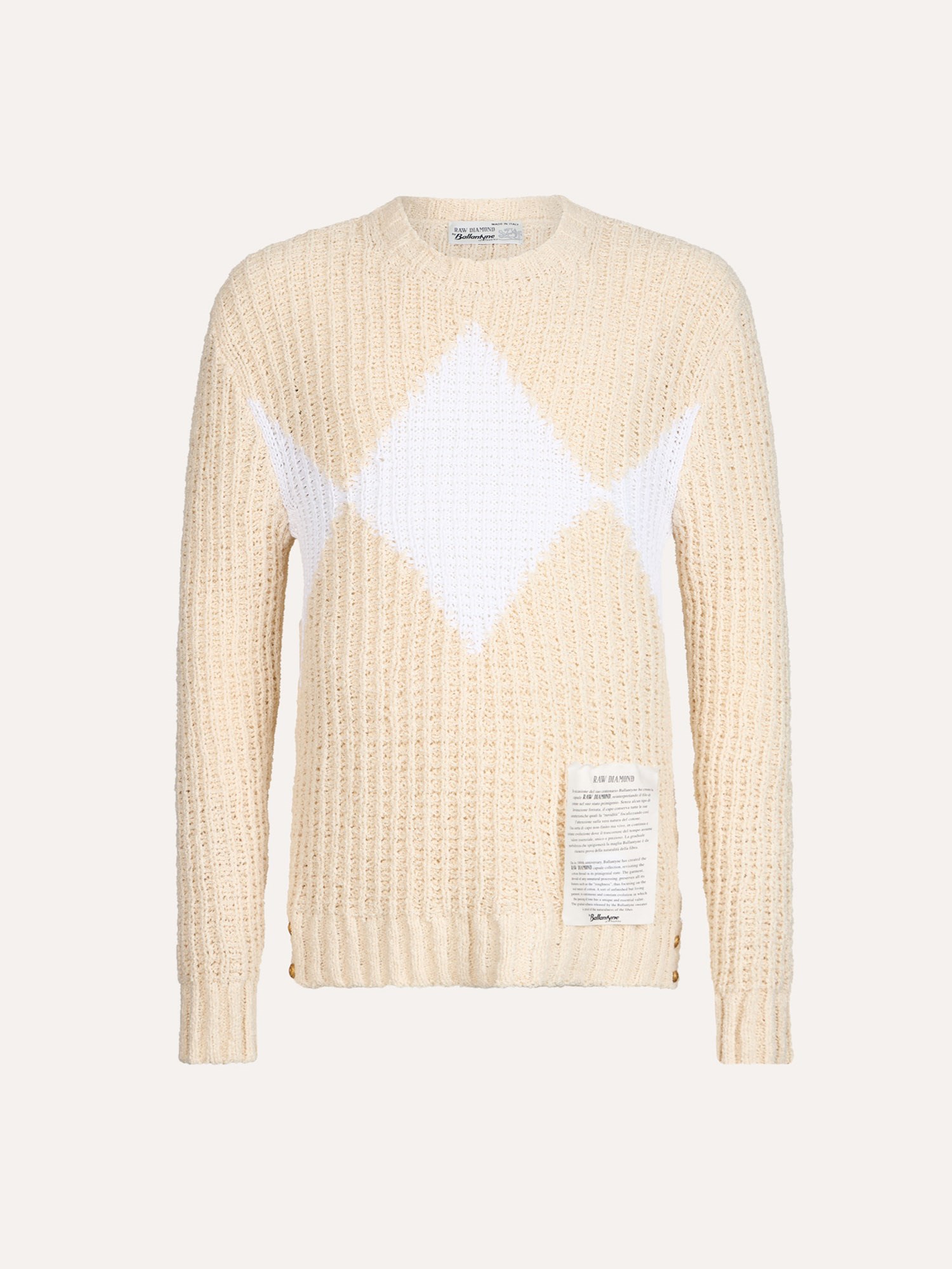 Ballantyne RAW DIAMOND - COTTON ROUNDNECK JUMPER - COD. B4P272 3C067 94331