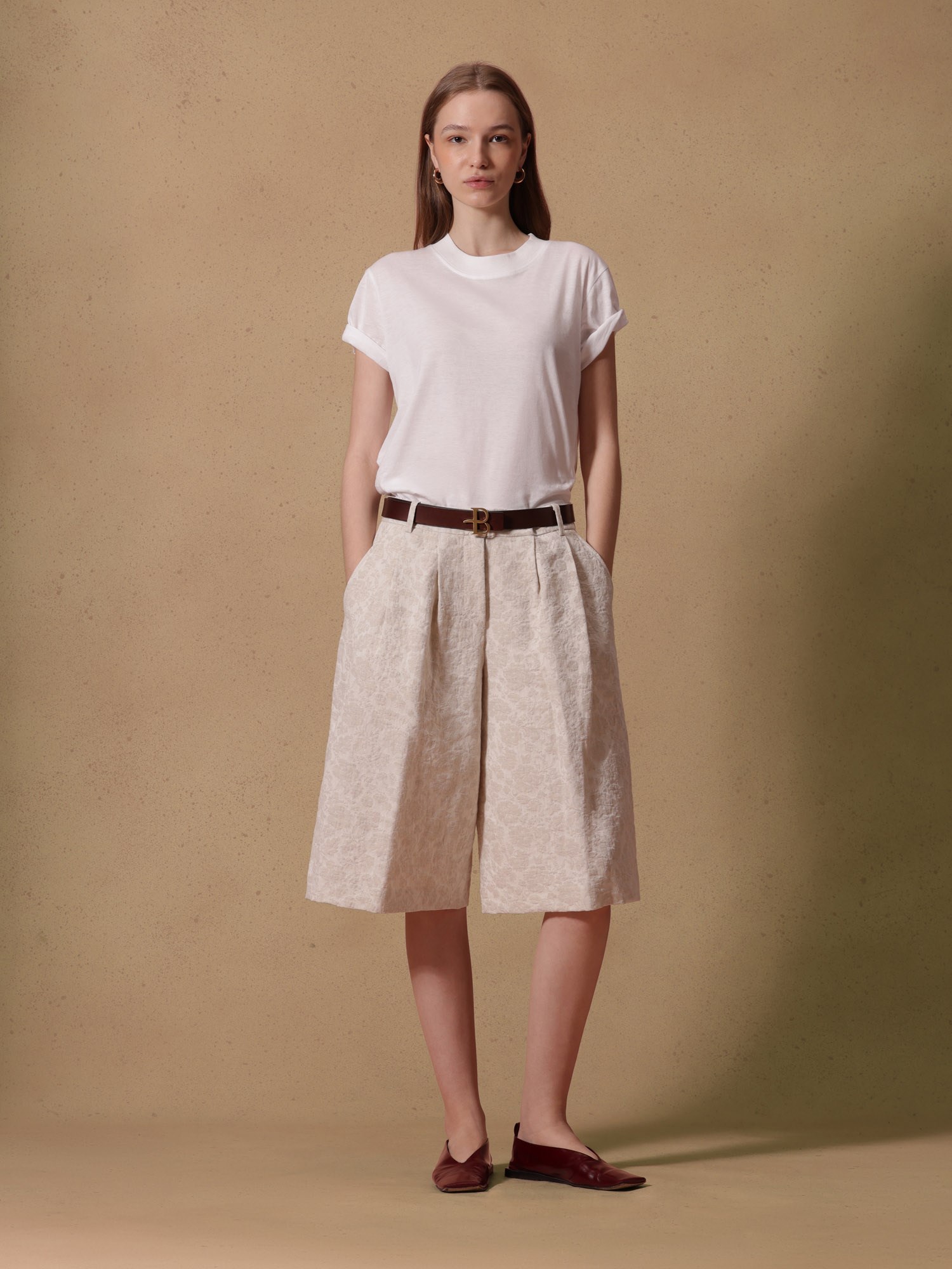 Ballantyne BAUMWOLLE- UND LEINENJACQUARD-BERMUDA - COD. BLT182 JCL00 14304