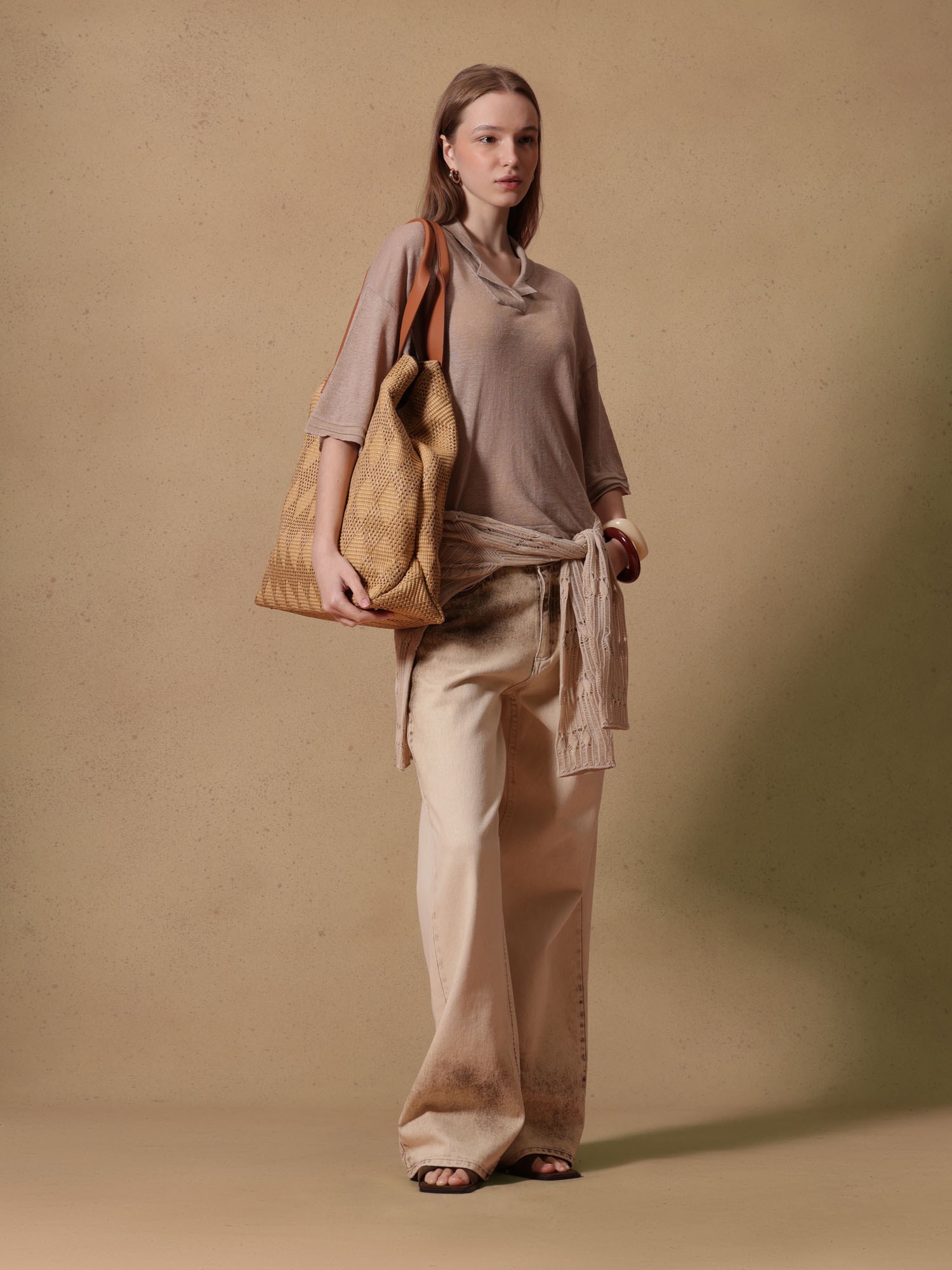 Ballantyne HAWAIIAN NECKLINE POLO IN LINEN AND COTTON - COD. B1W265 14L24 14075