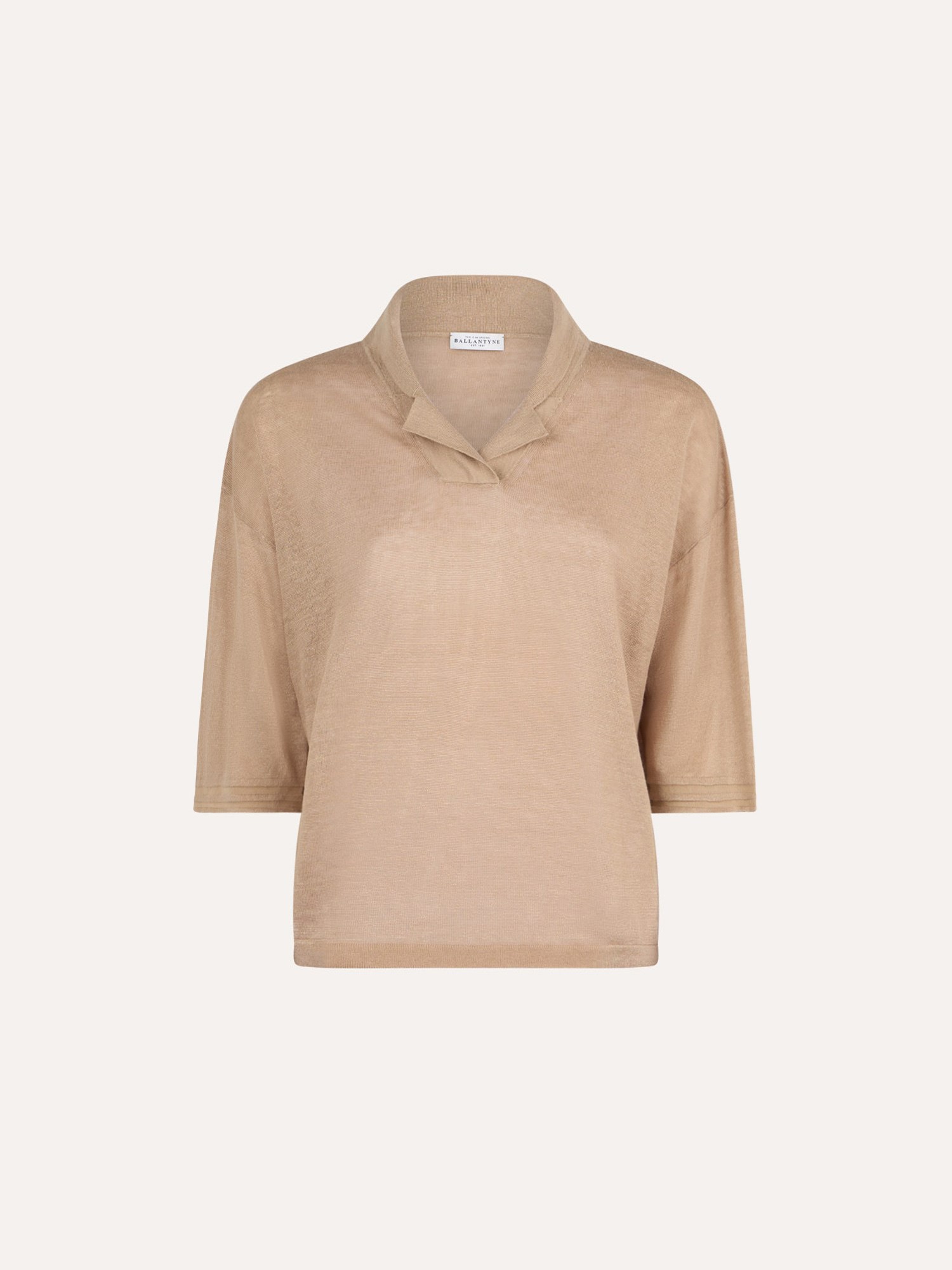 Ballantyne HAWAIIAN NECKLINE POLO IN LINEN AND COTTON - COD. B1W265 14L24 14075