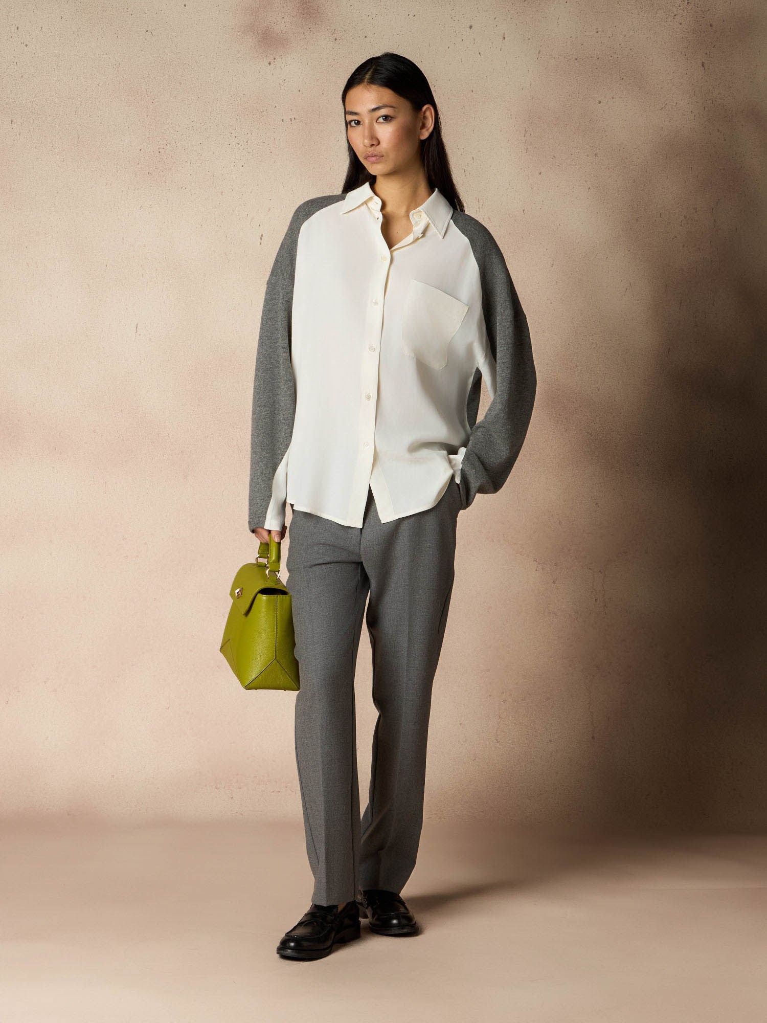 Ballantyne CAMICIA OVER CON INSERTI A CONTRASTO - COD. BLH200 UVI11 78029