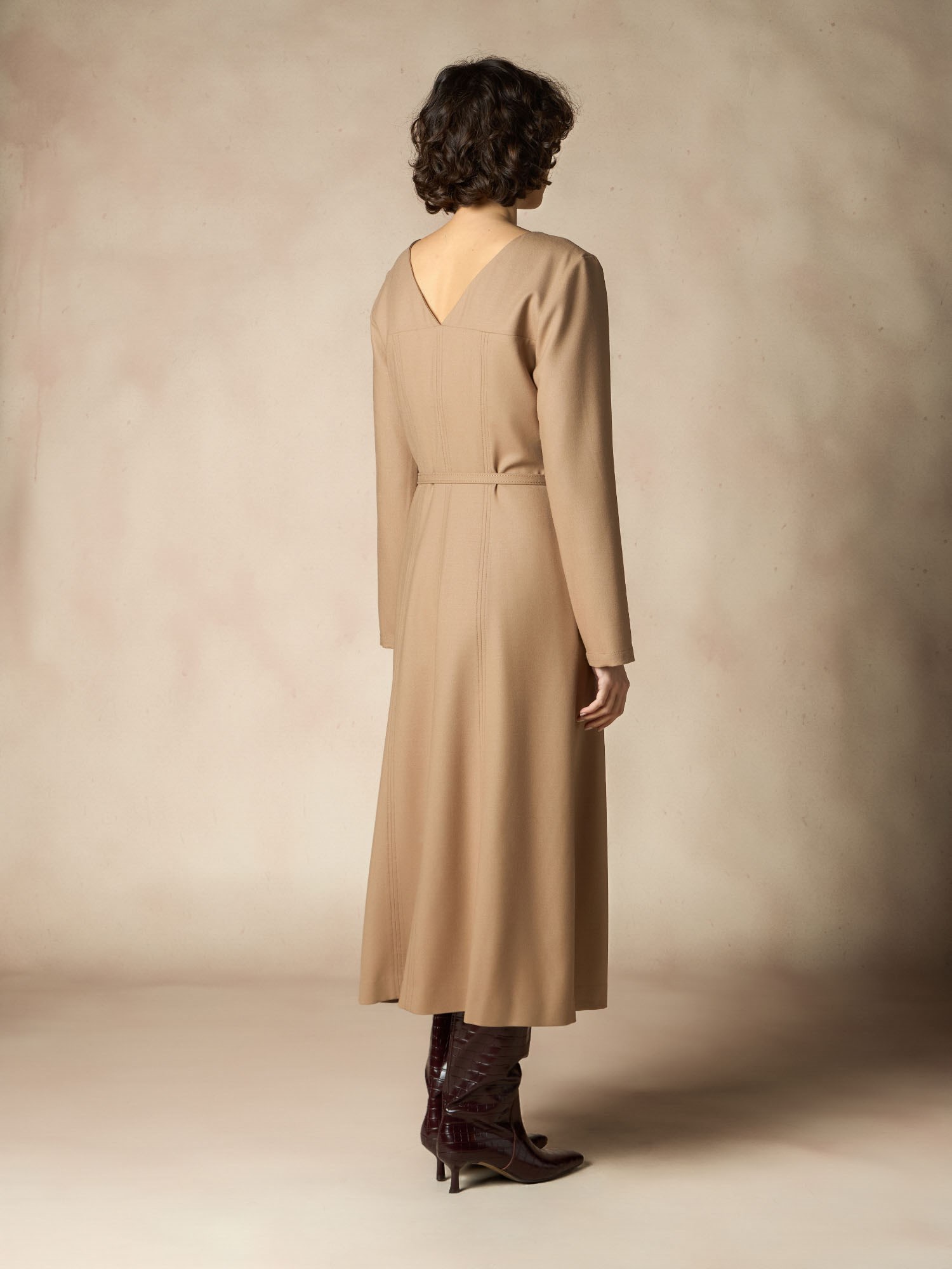 Ballantyne VIRGIN WOOL A-LINE BELTED DRESS - COD. BLD246 UWUNI 14211