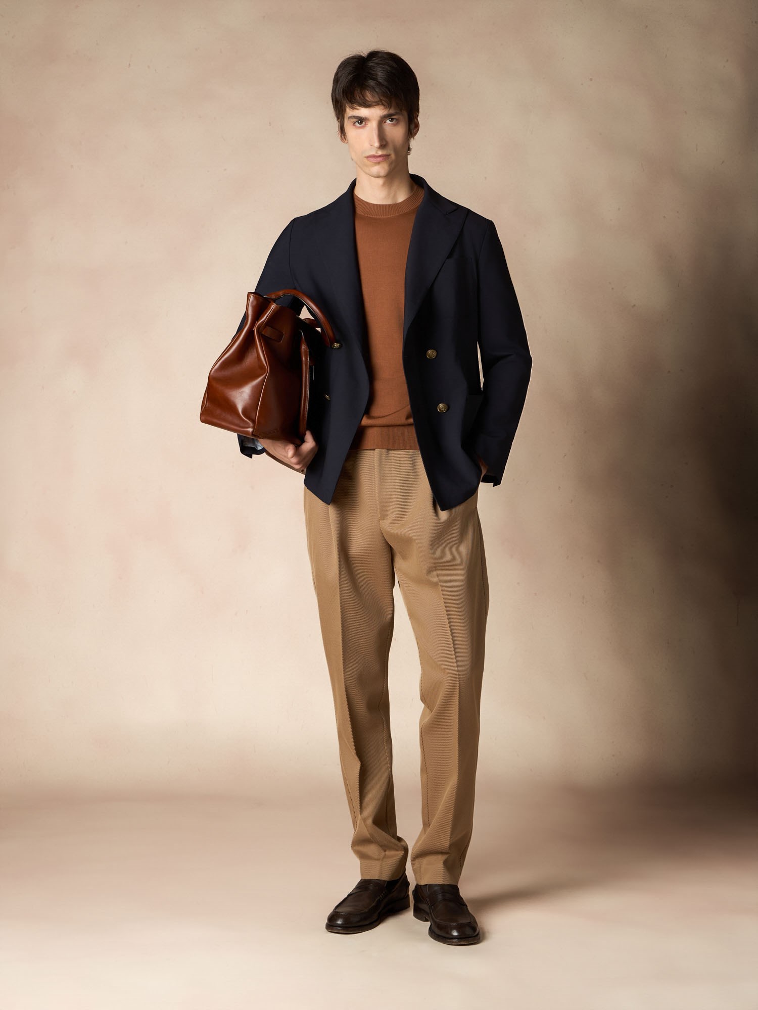 Ballantyne UNLINED DOUBLE-BREASTED BLAZER WITH GOLD-TONE BUTTONS - COD. BMJ040 UPR11 13777