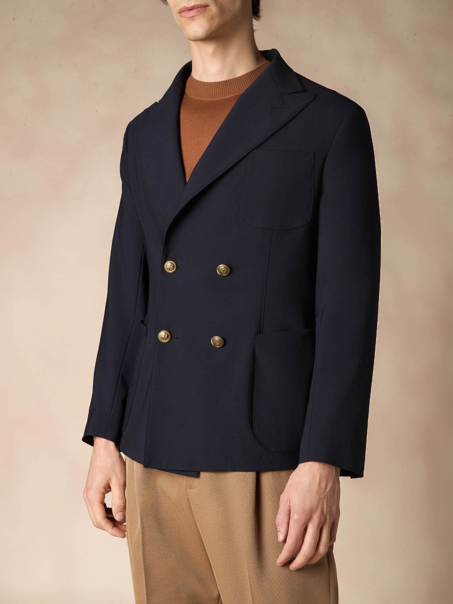 Ballantyne UNLINED DOUBLE-BREASTED BLAZER WITH GOLD-TONE BUTTONS - COD. BMJ040 UPR11 13777