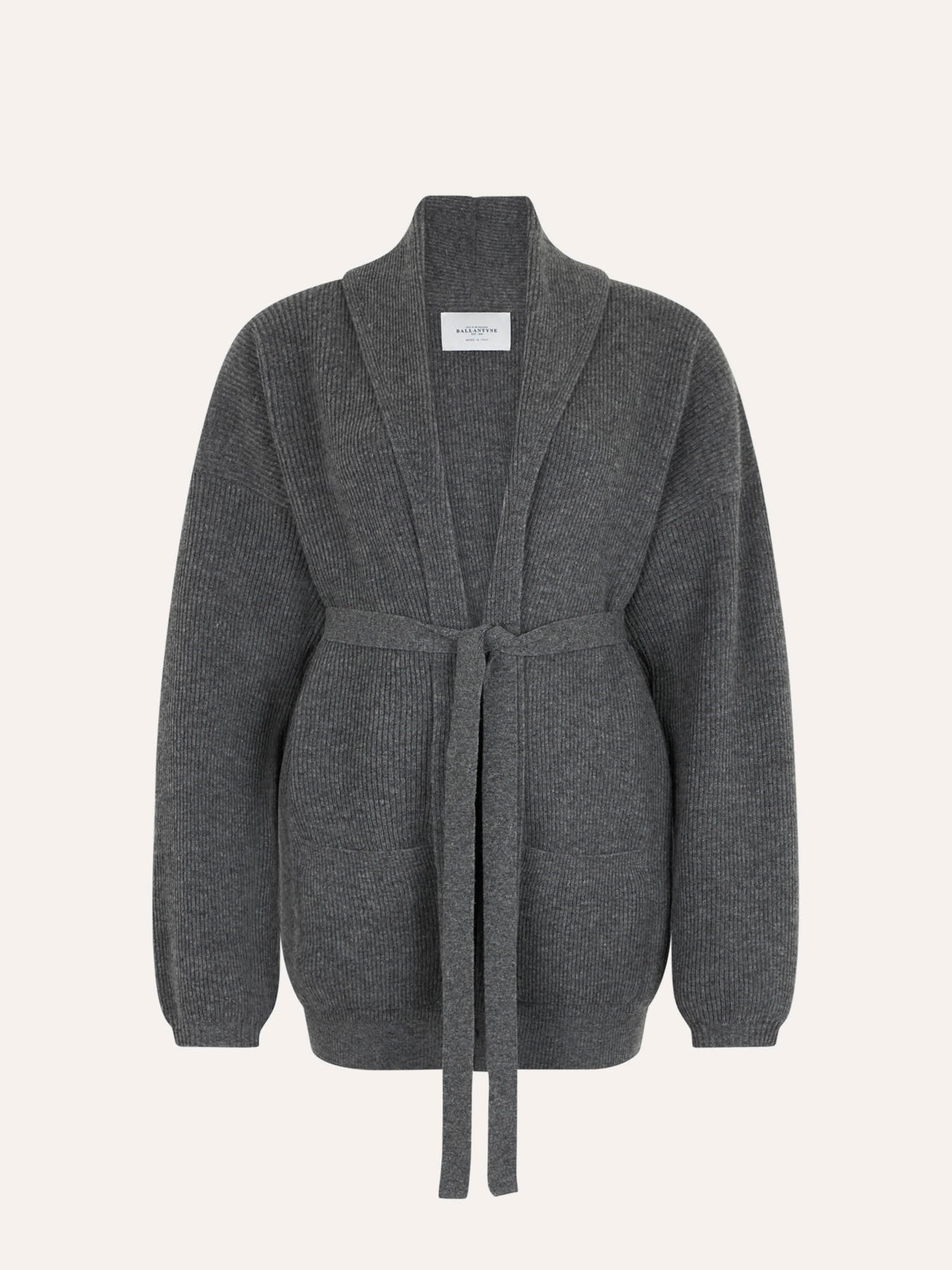 Ballantyne SHAWL COLLAR WOOL RIB KNIT CARDIGAN - COD. B1K386 12W04 00920
