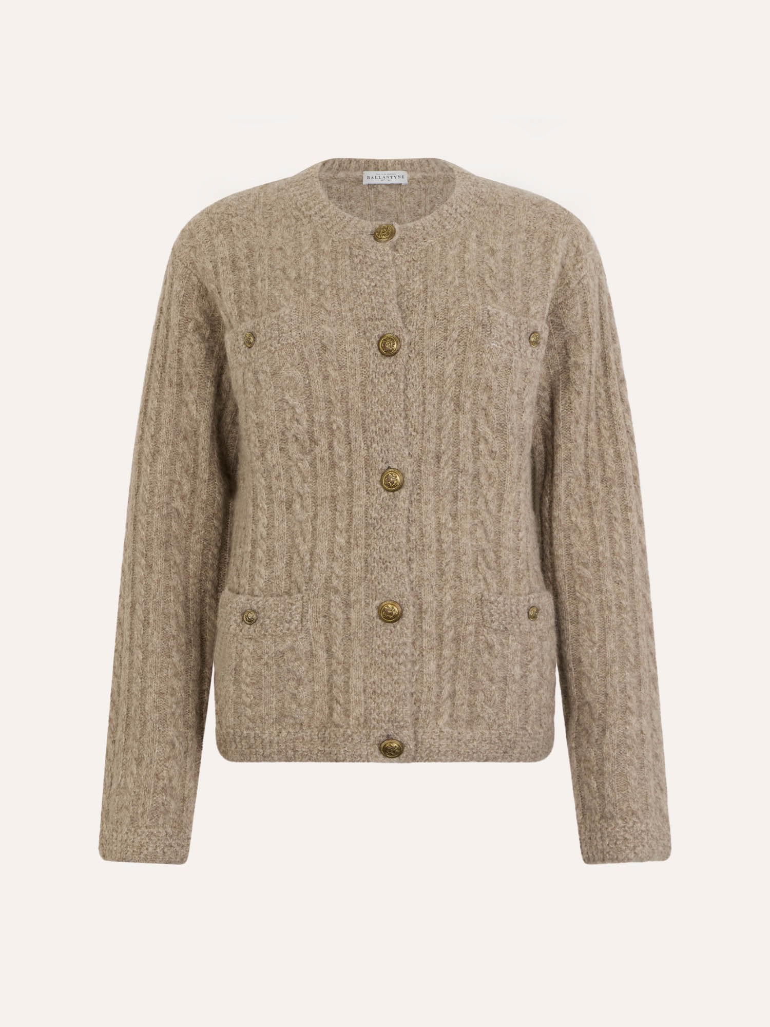 Ballantyne CABLE KNIT CARDIGAN IN WOOL BLEND - COD. B1K383 5W010 14226