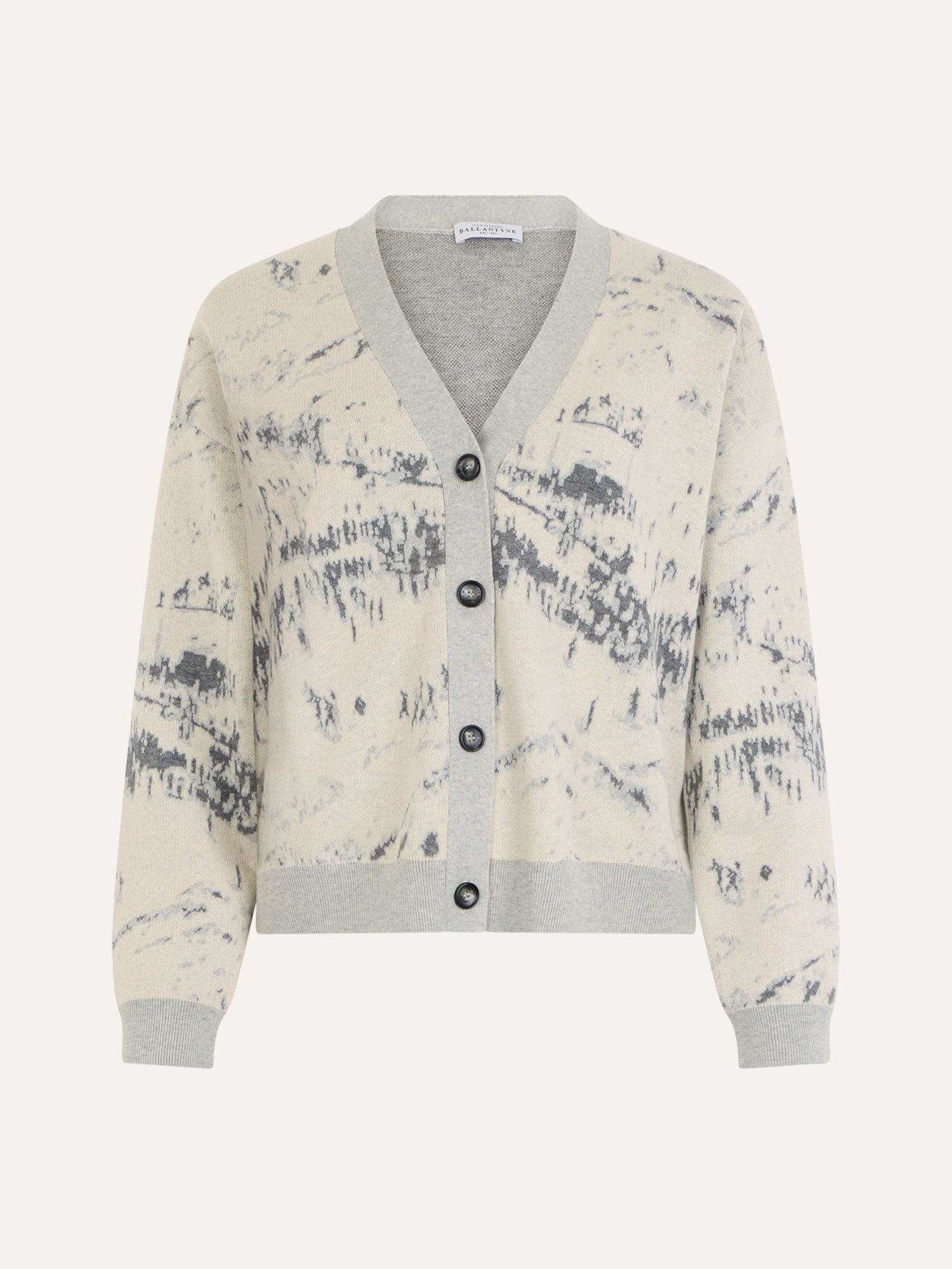 Ballantyne CARDIGAN JACQUARD IN LANA E COTONE - COD. B1K394 12W14 98000