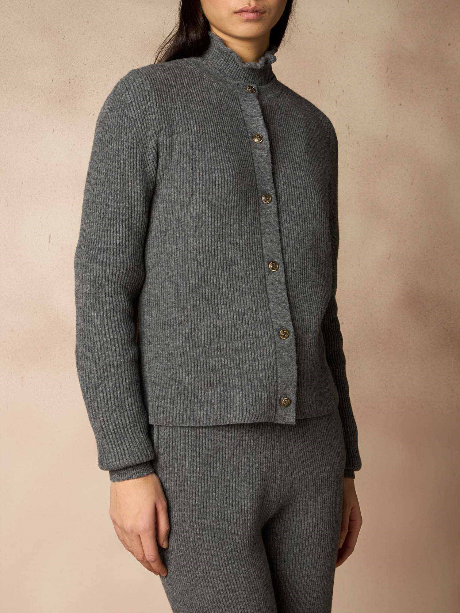 Ballantyne RIBBED WOOL CARDIGAN - COD. B1K387 12W04 00920