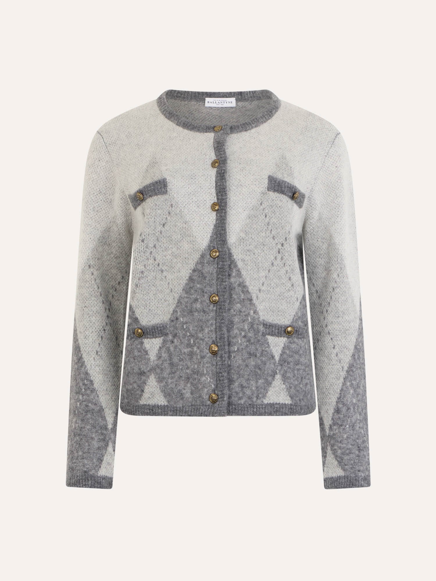 Ballantyne DIAMOND CARDIGAN IN MOHAIR WOOL - COD. B1K382 7W010 95206