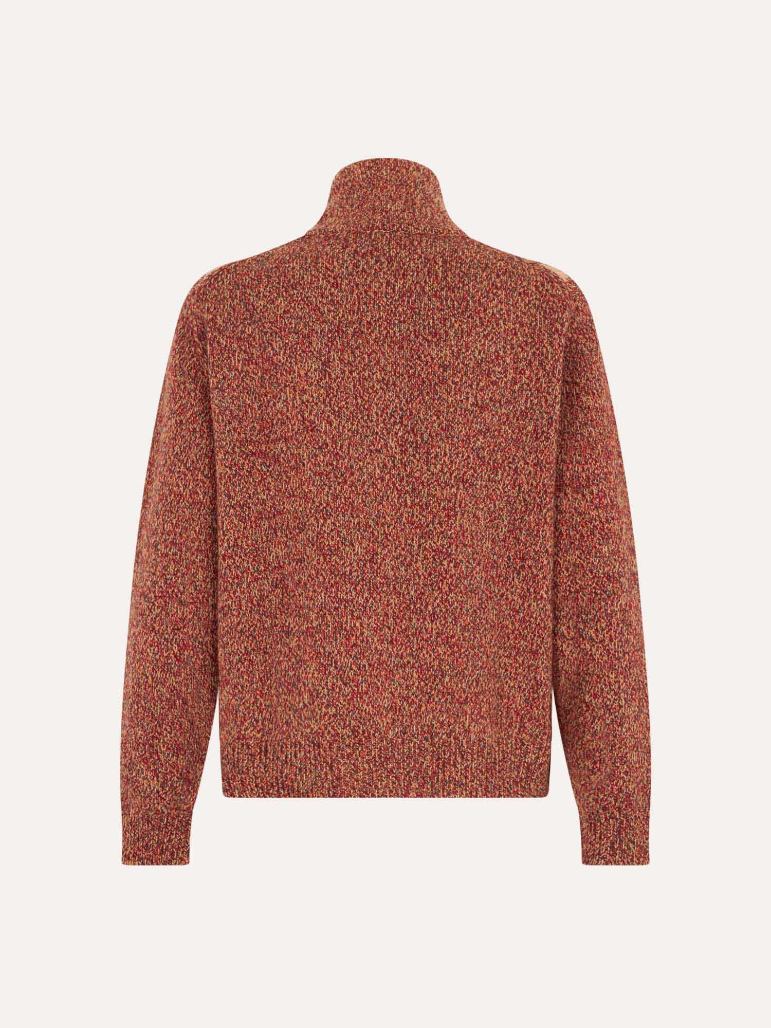 Ballantyne DIAMOND ALLA OVER CARDIGAN IN MOULINE' WOOL - COD. B1K380 5W141 92001