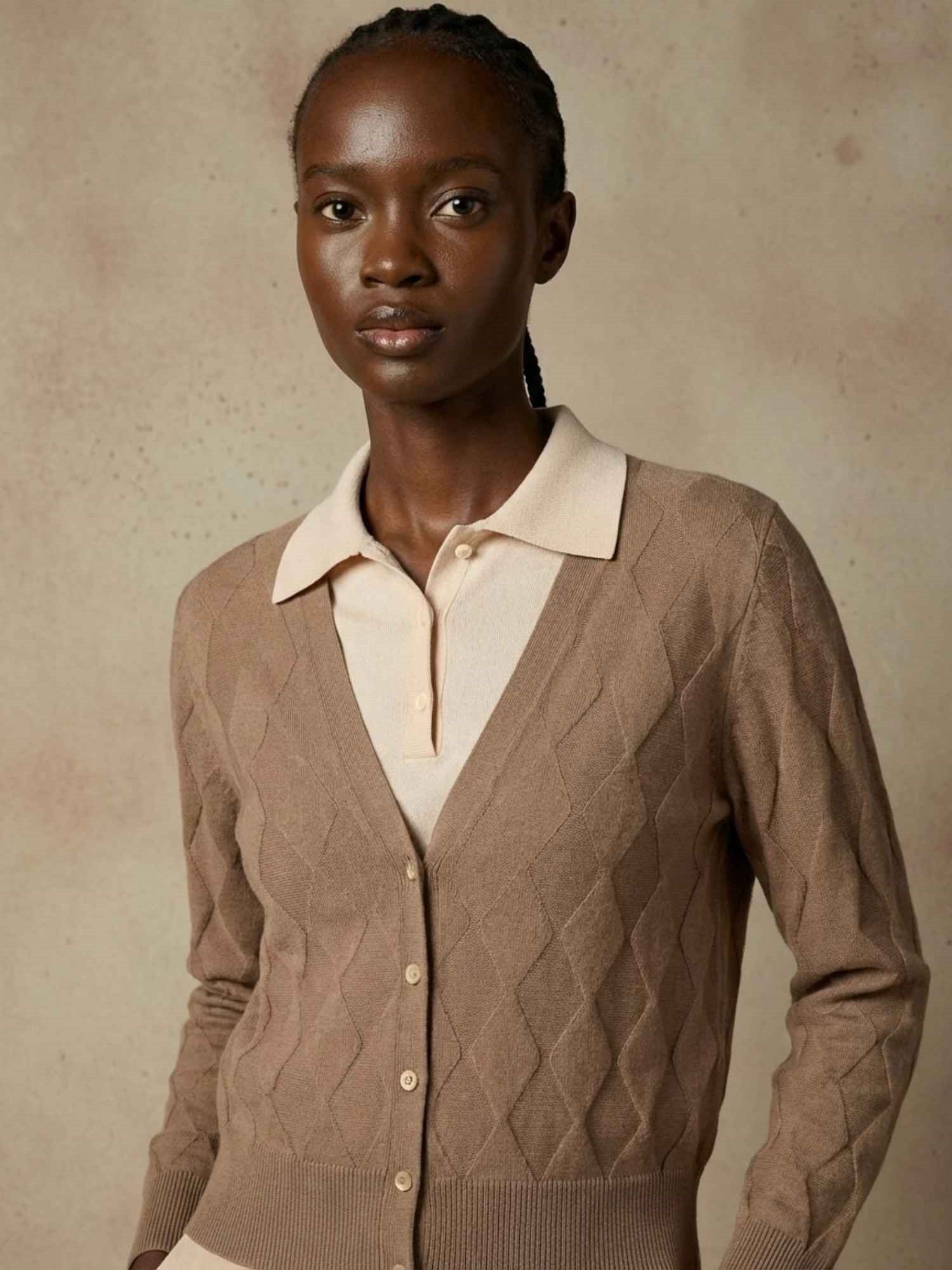 Ballantyne 100% COTTON V-NECK CARDIGAN - COD. B1K366 16C00 14279