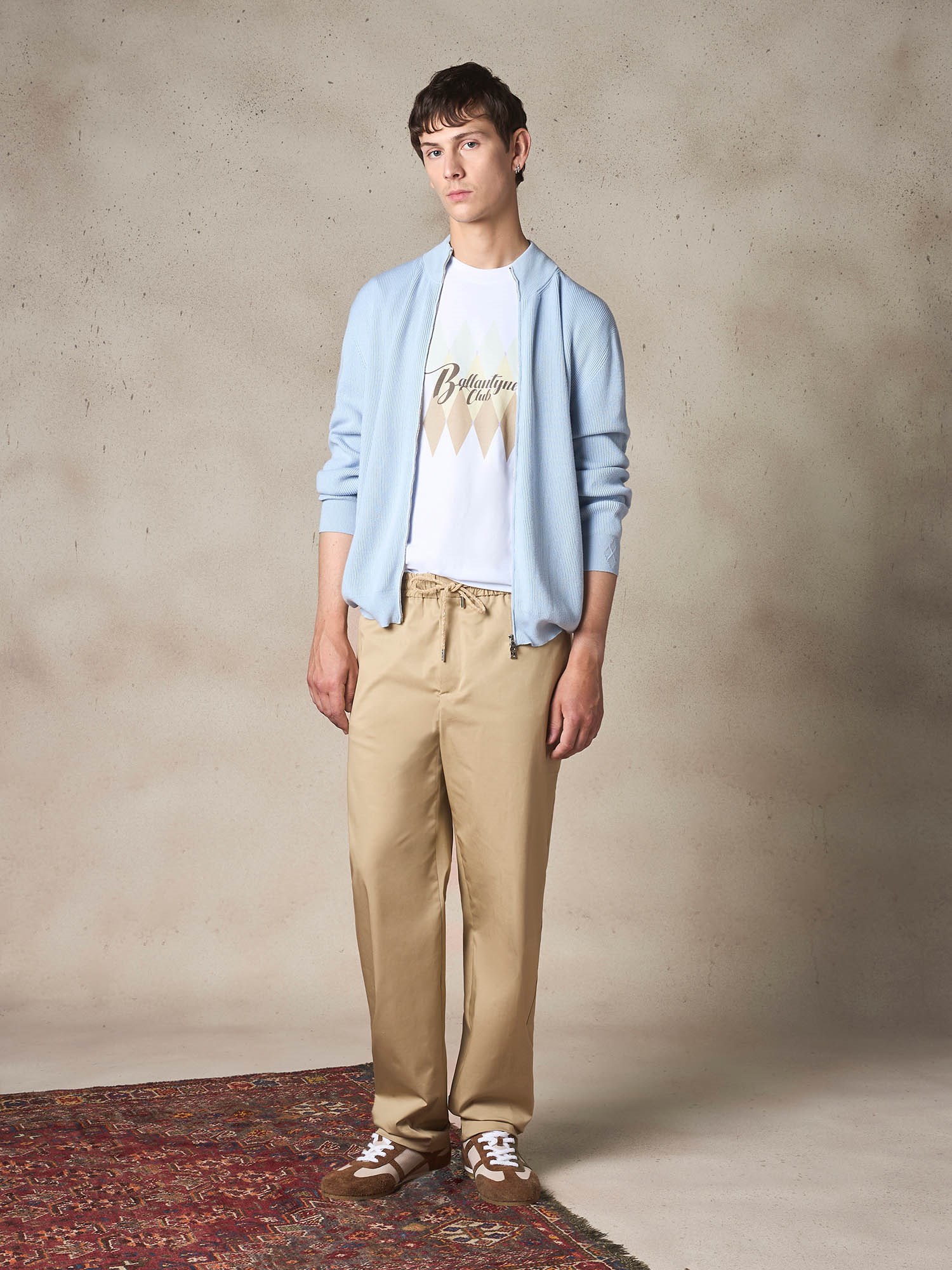 Ballantyne 100% COTTON ZIPPED CARDIGAN - COD. B2K036 14CX6 13091
