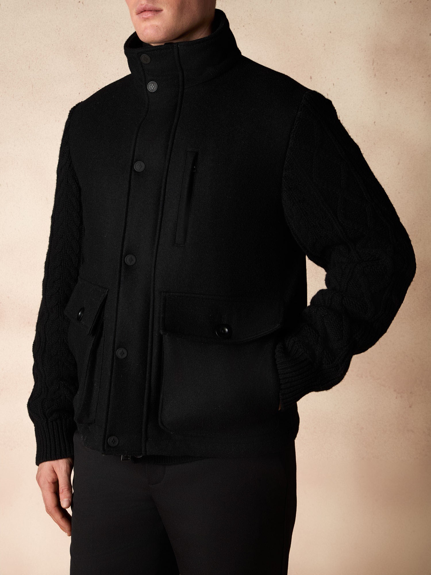 Ballantyne JACKE MIT STRICKDETAILS AUS WOLLE UND KASCHMIR - COD. BMJ042 UWP00 15517