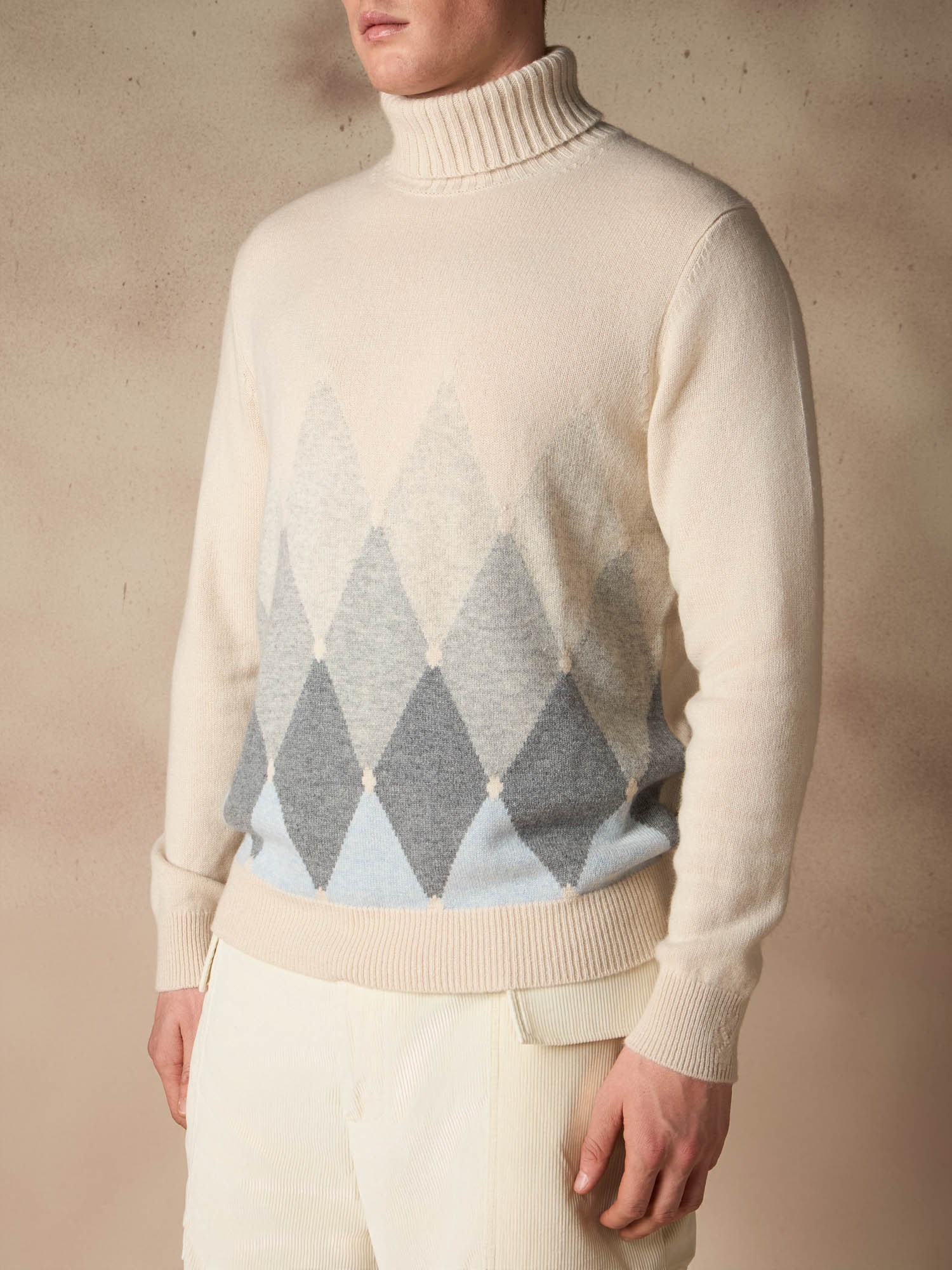 Ballantyne DIAMANT-ROLLKRAGENPULLOVER AUS 100% KASCHMIR - COD. B2P010 7K0A8 98003