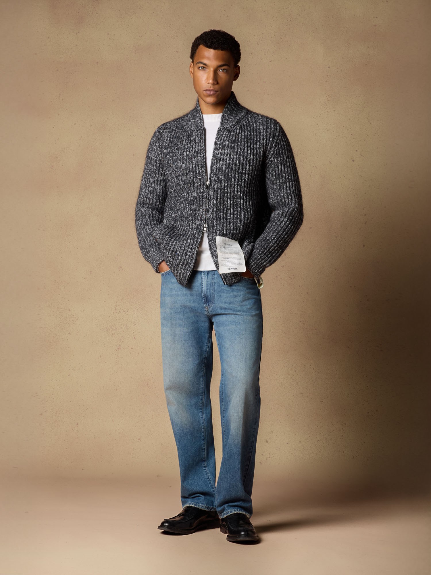 Ballantyne RAW DIAMOND - WOOL BLEND CARDIGAN 3 GAUGE - COD. B4K181 3W043 95081