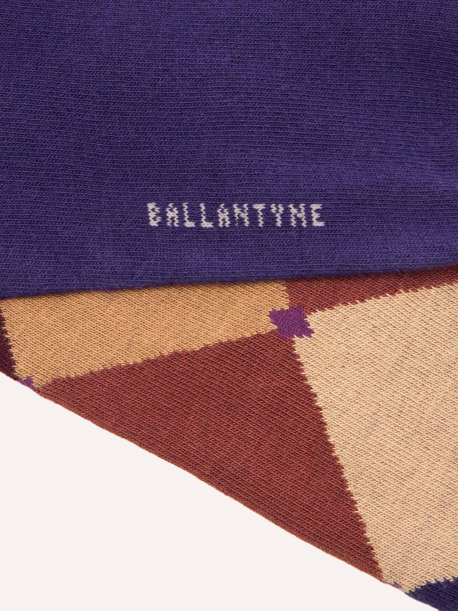 Ballantyne MID-CALF COTTON DIAMOND SOCKS - COD. BLX020 14CT1 91003