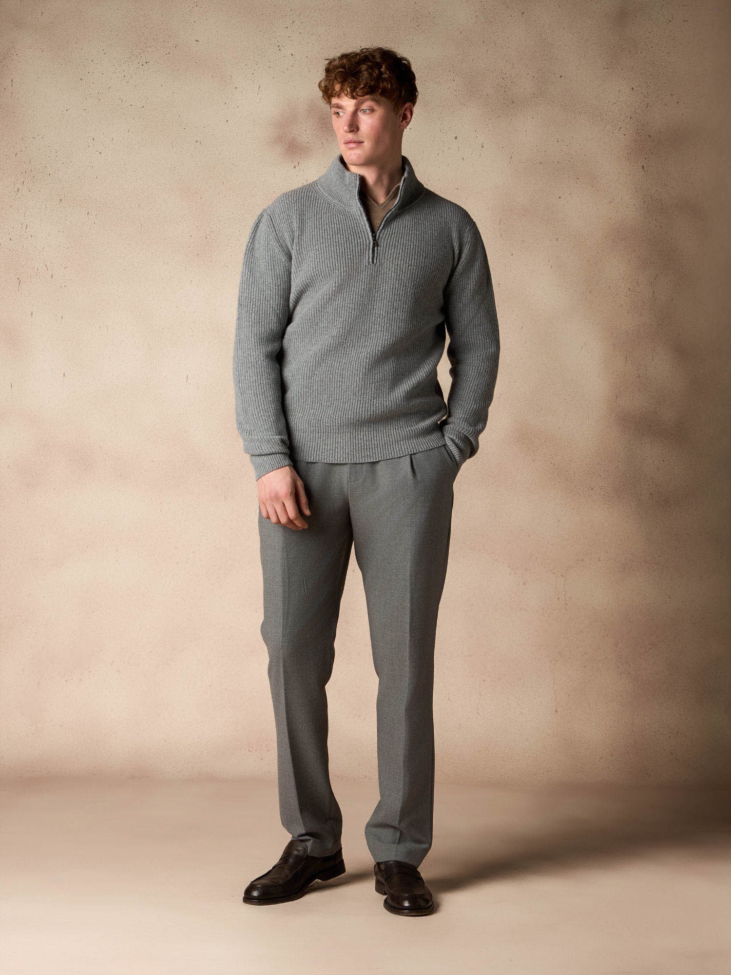 Ballantyne PULLOVER AUS REINER WOLLE MIT HALBEM REISSVERSCHLUSS - COD. B2P200 7W067 15125