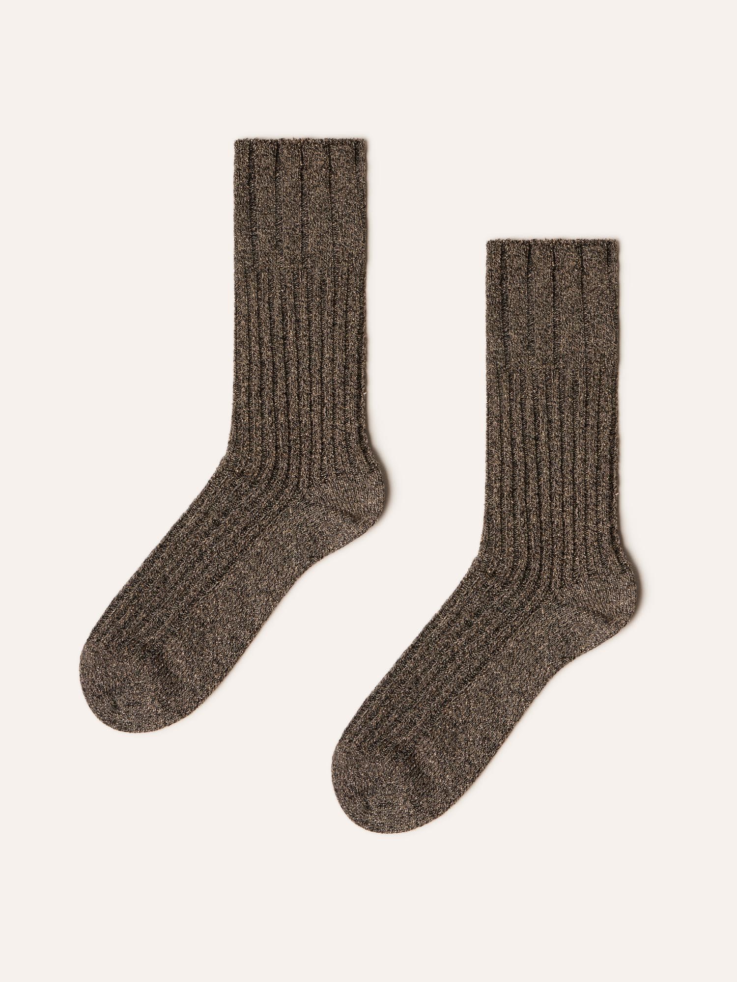 Ballantyne MEHRFARBIGE GERIPPTE SOCKEN AUS BAUMWOLLE UND LAMÉ - COD. BLX030 12C88 00920
