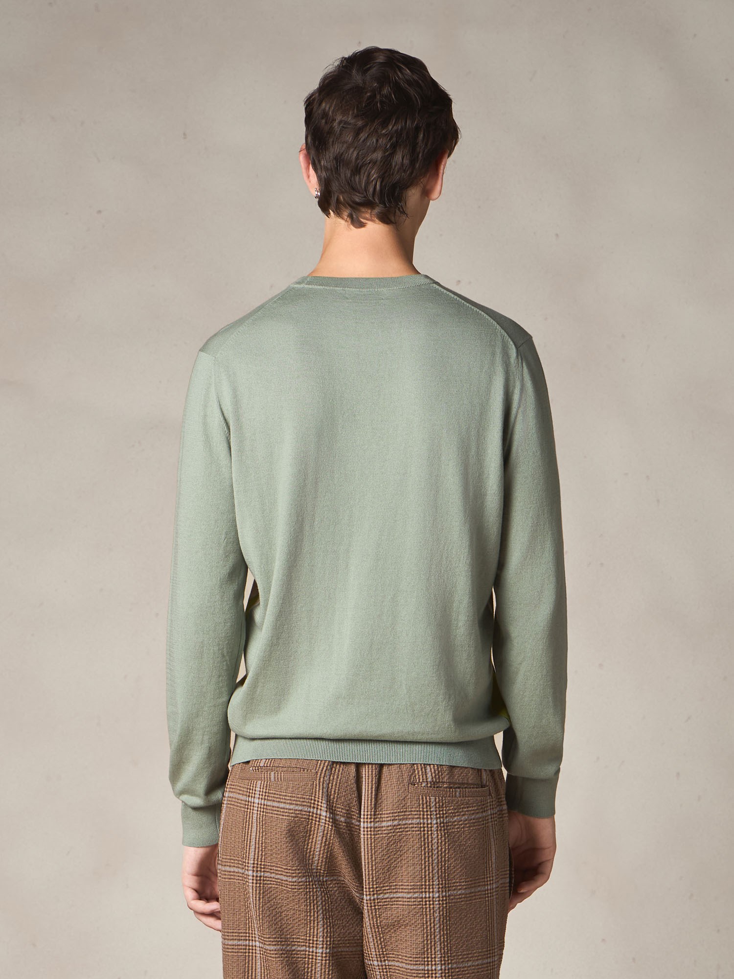 Ballantyne COTTON AND CASHMERE ROUND NECK WITH DIAMOND PATTERN - COD. B2P000 14CA8 92684