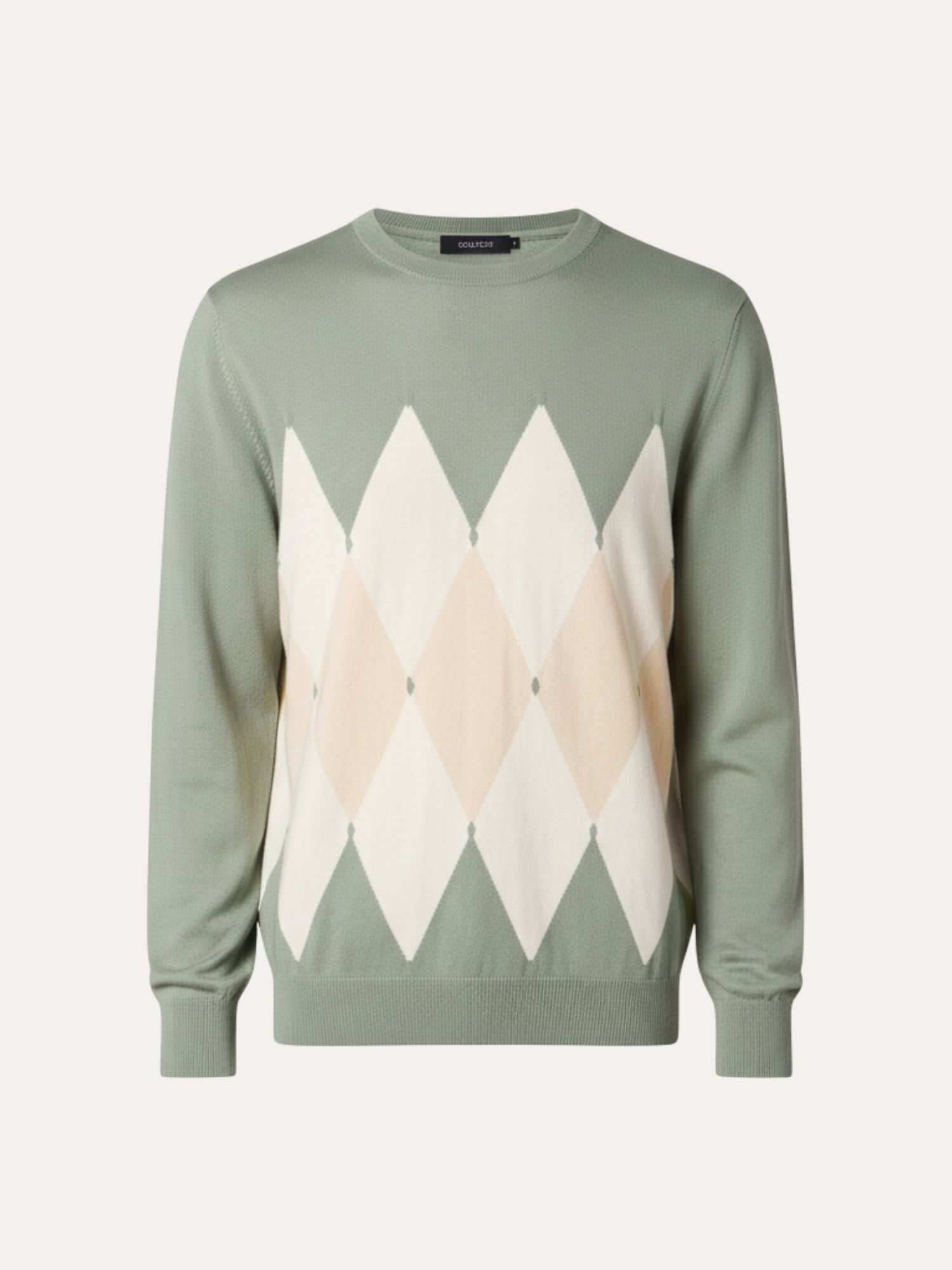 Ballantyne COTTON AND CASHMERE ROUND NECK WITH DIAMOND PATTERN - COD. B2P000 14CA8 92684