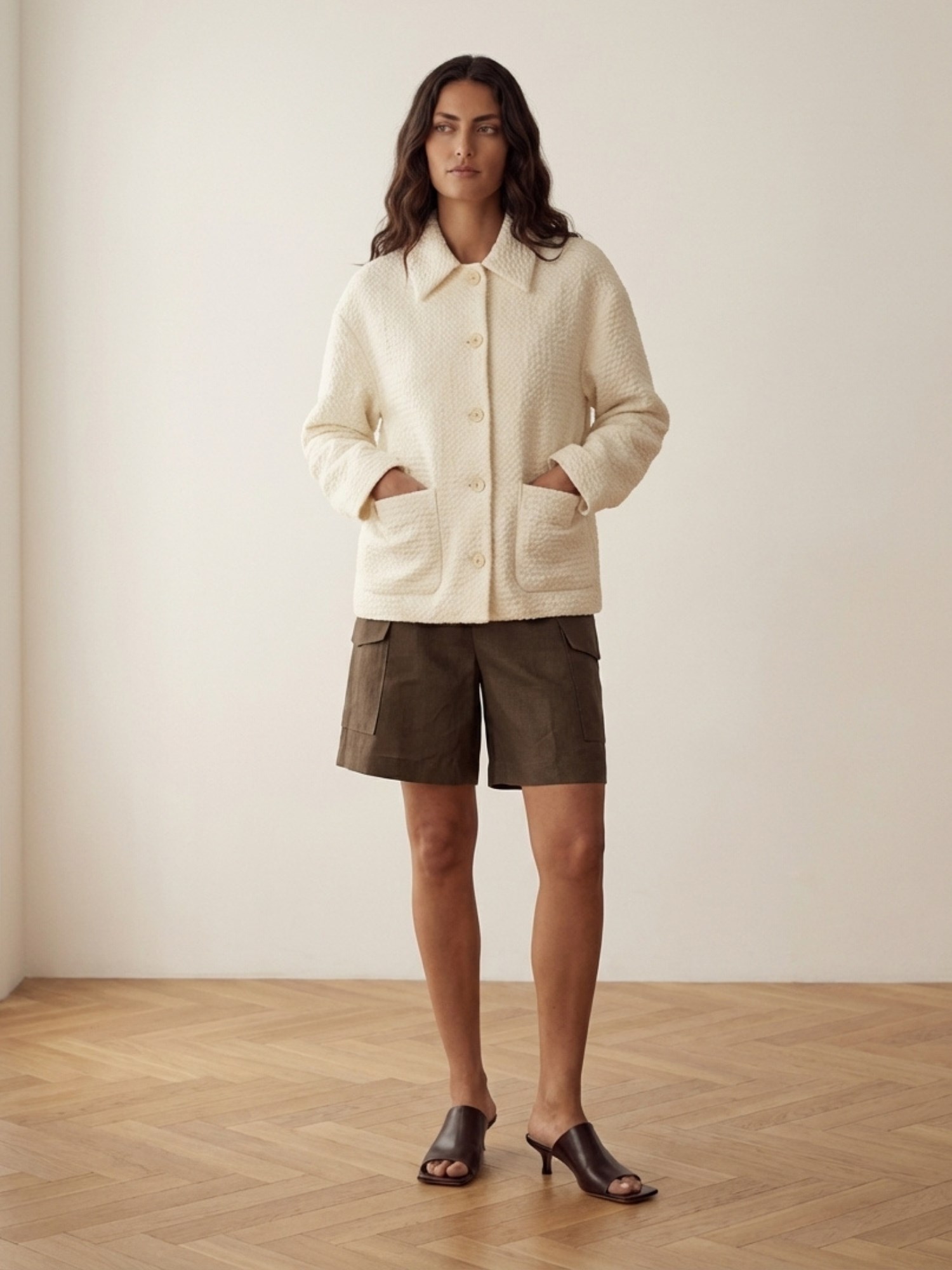 Ballantyne JACKET IN LINEN COTTON BLEND - COD. BLC069 KLR00 10156