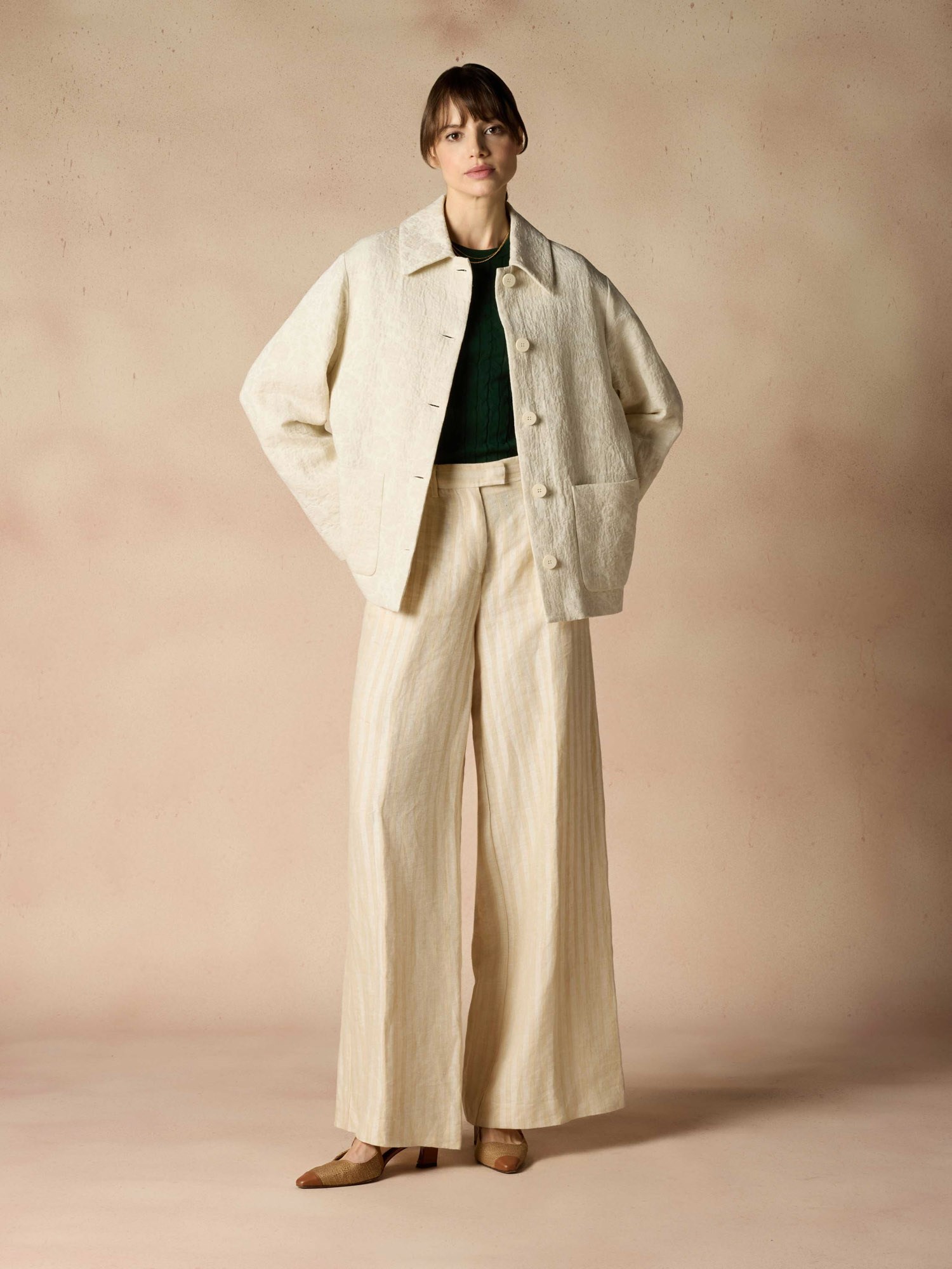 Ballantyne JACKET IN LINEN AND COTTON JACQUARD - COD. BLC069 JCL00 14304