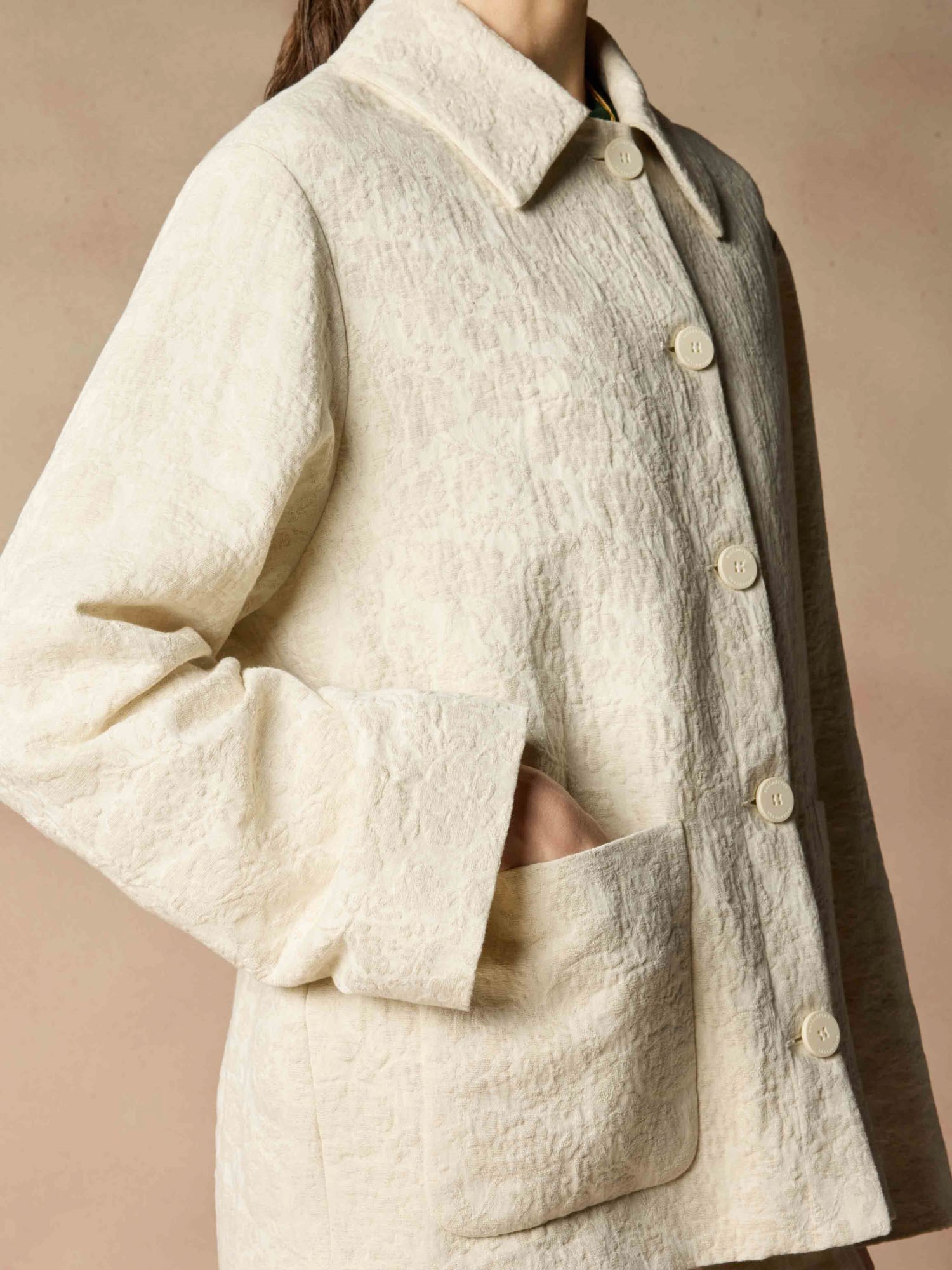 Ballantyne JACKET IN LINEN AND COTTON JACQUARD - COD. BLC069 JCL00 14304