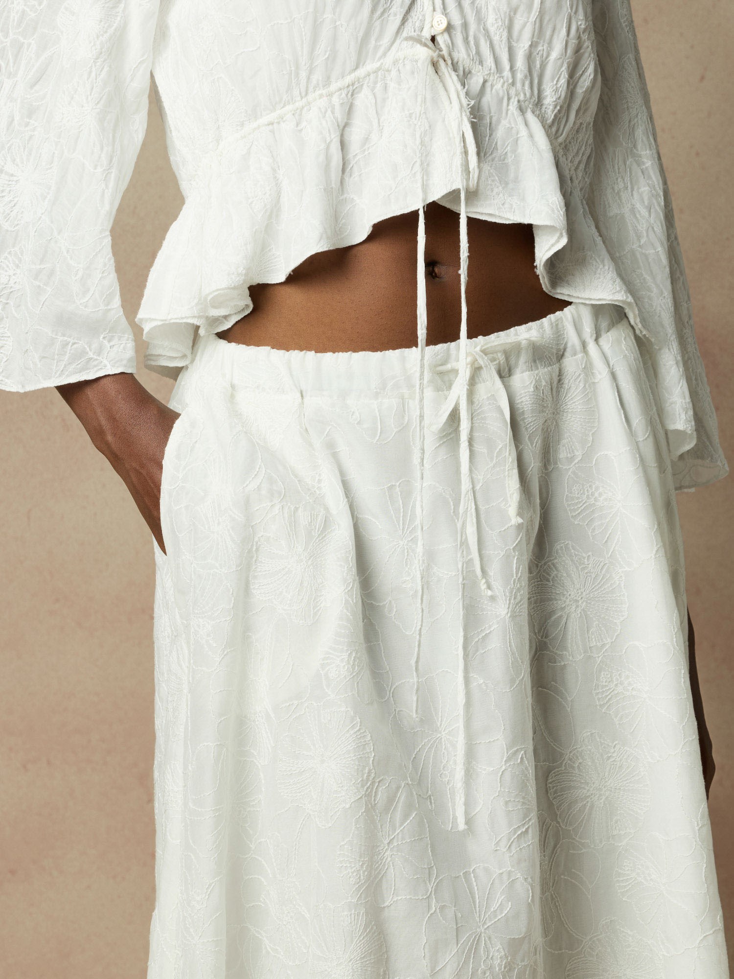 Ballantyne EMBROIDERED COTTON SILK SKIRT - COD. BLGS72 RCS00 10014