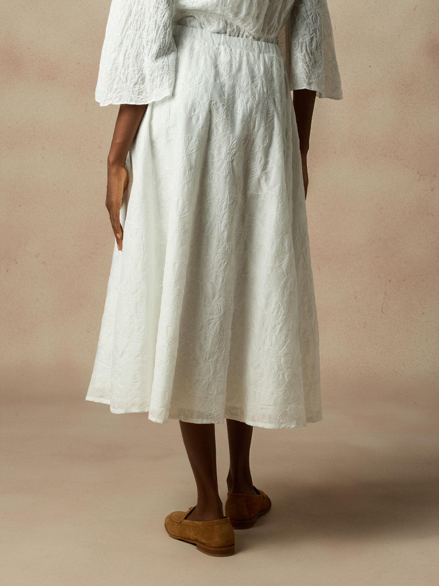 Ballantyne EMBROIDERED COTTON SILK SKIRT - COD. BLGS72 RCS00 10014