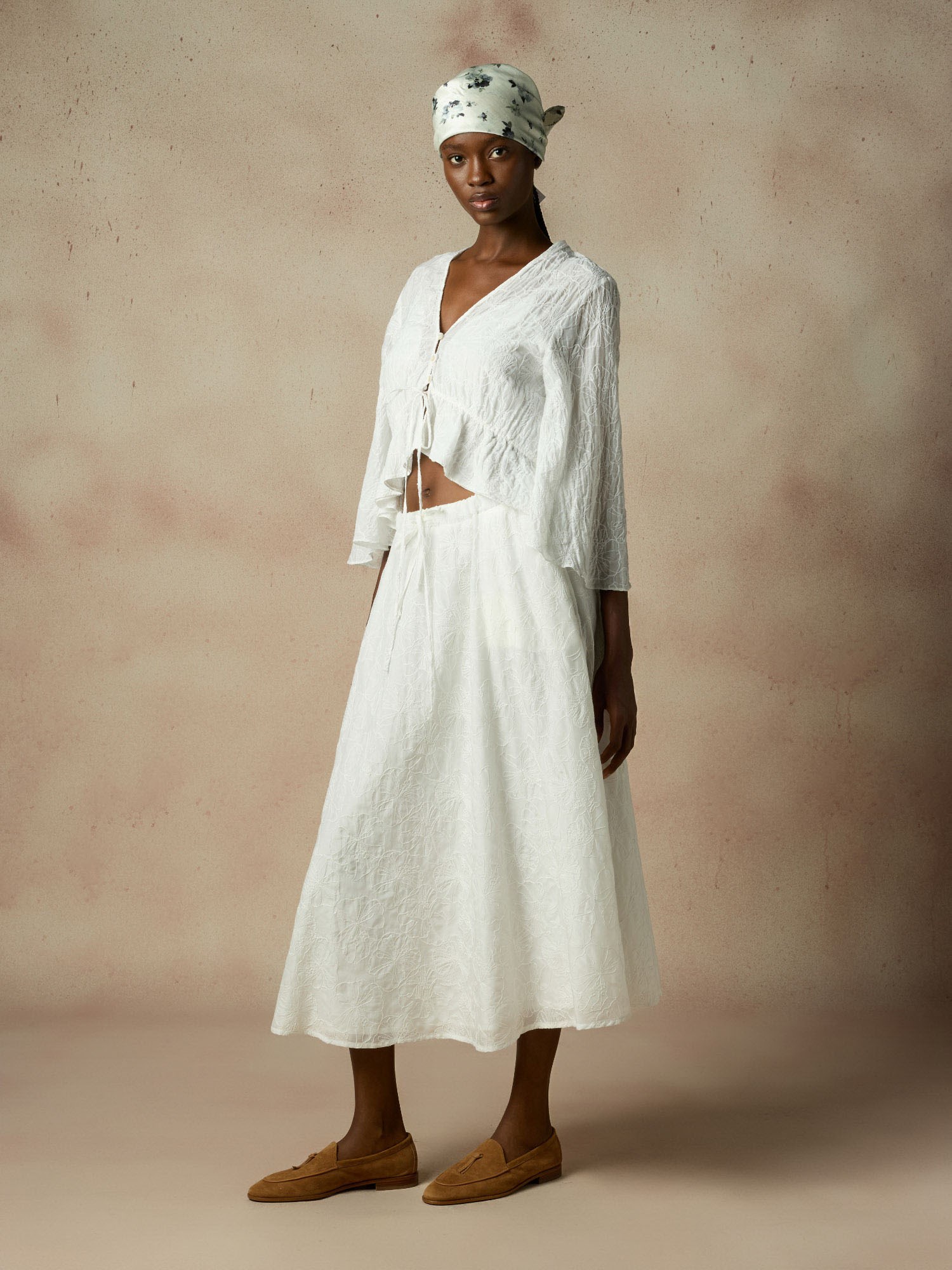 Ballantyne EMBROIDERED COTTON SILK SKIRT - COD. BLGS72 RCS00 10014