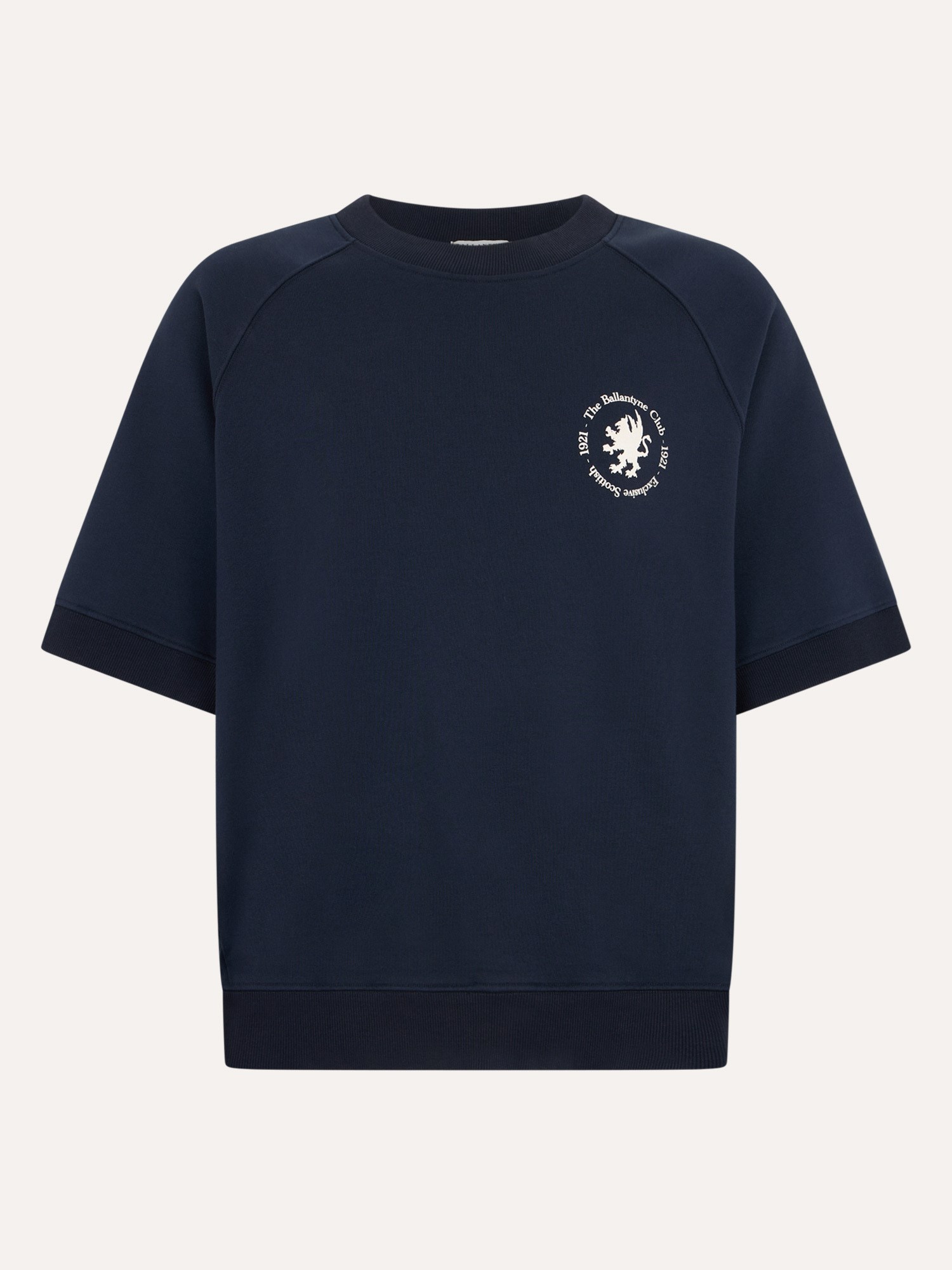 Ballantyne SHORT SLEEVED SWEATSHIRT WITH CREST - COD. BMW273 UCT96 13777
