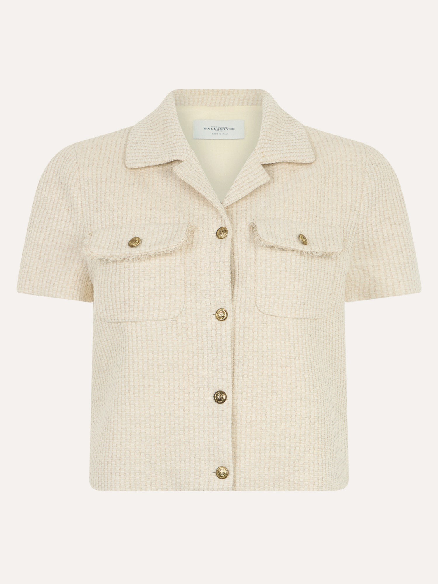 Ballantyne SHORT SLEEVED JACKET IN COTTON LINEN BLEND - COD. BLJ060 JCL02 15335
