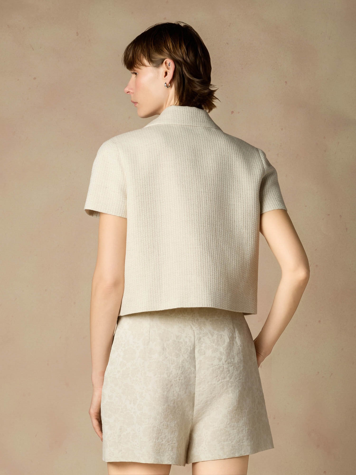 Ballantyne SHORT SLEEVED JACKET IN COTTON LINEN BLEND - COD. BLJ060 JCL02 15335