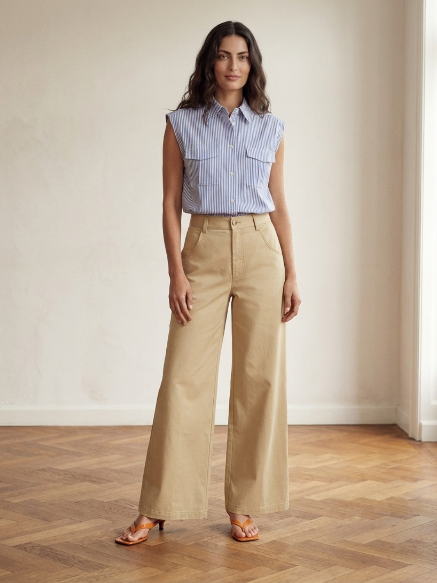 Ballantyne WIDE LEG COTTON BLEND TROUSERS - COD. BLT210 UCETF 14043