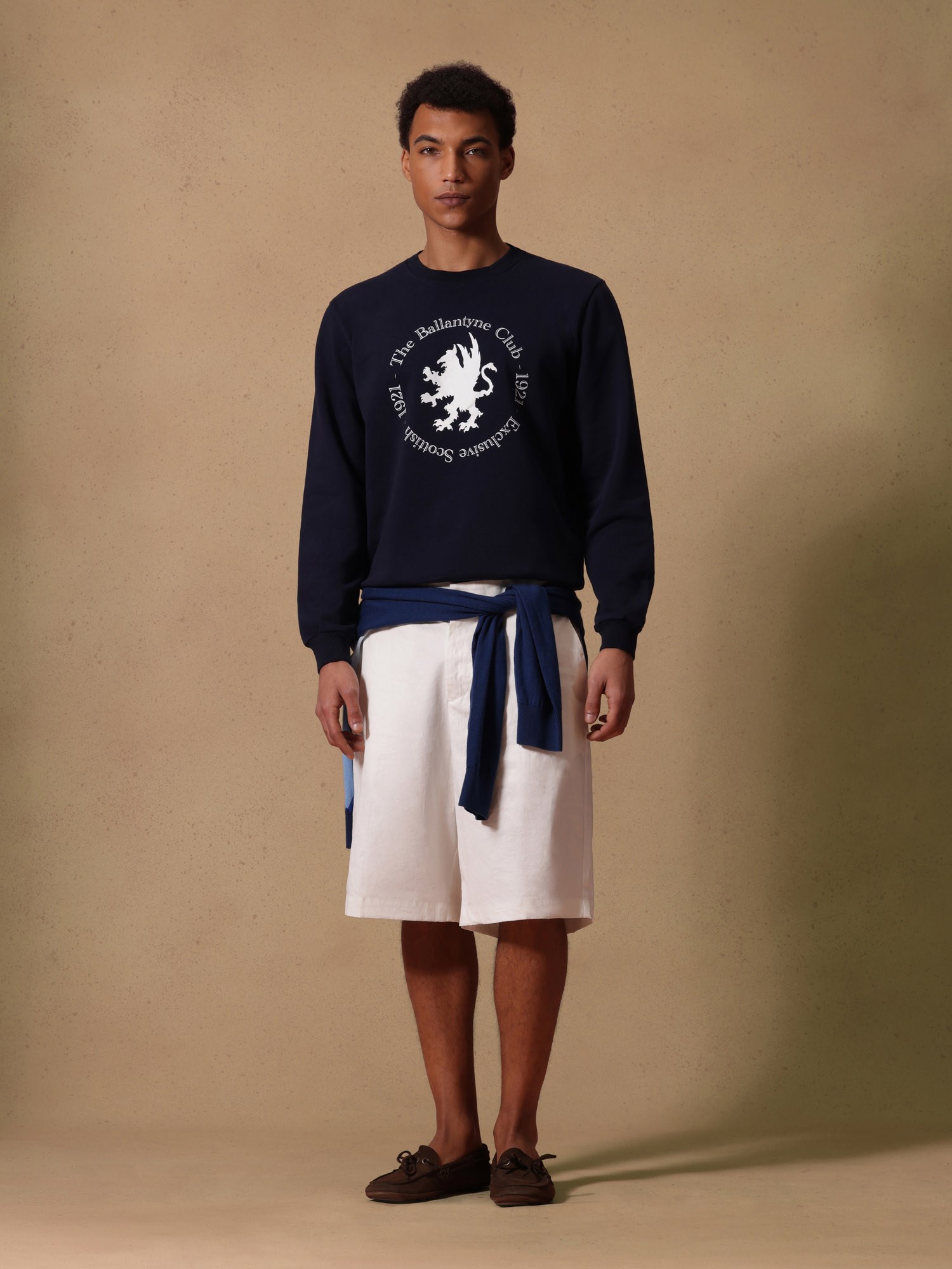 Ballantyne COTTON SWEATSHIRT WITH CREST - COD. BMW274 UCT96 13777