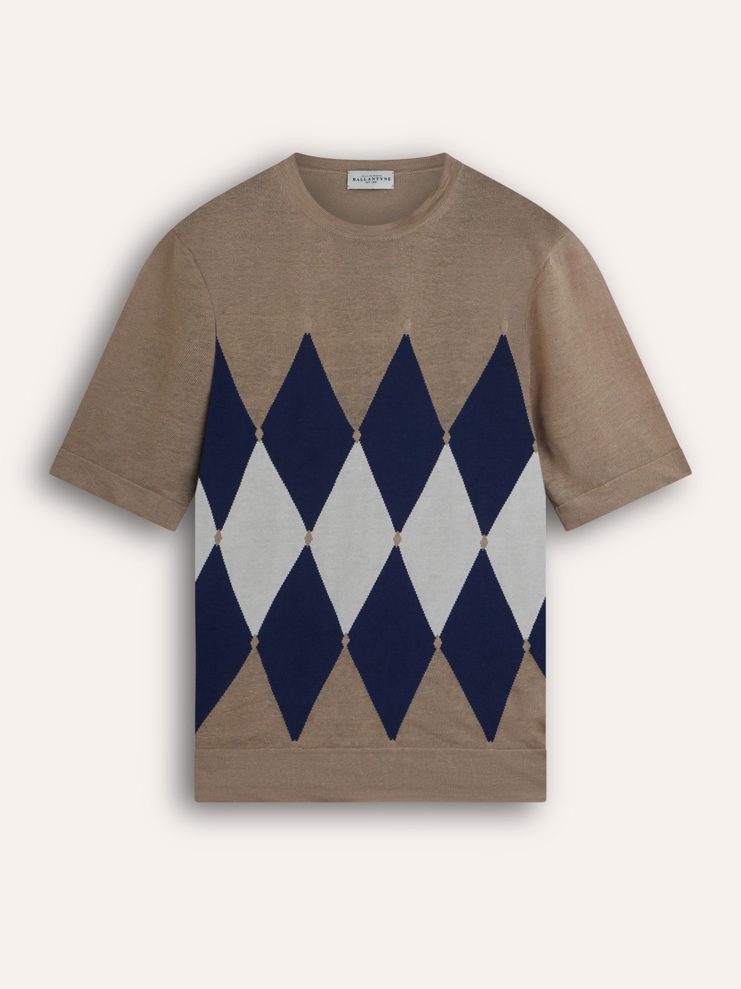 Ballantyne KLASSISCHES RAUTEN-KURZARMSHIRT AUS LEINEN UND BAUMWOLLE - COD. B2W025 14L20 94141