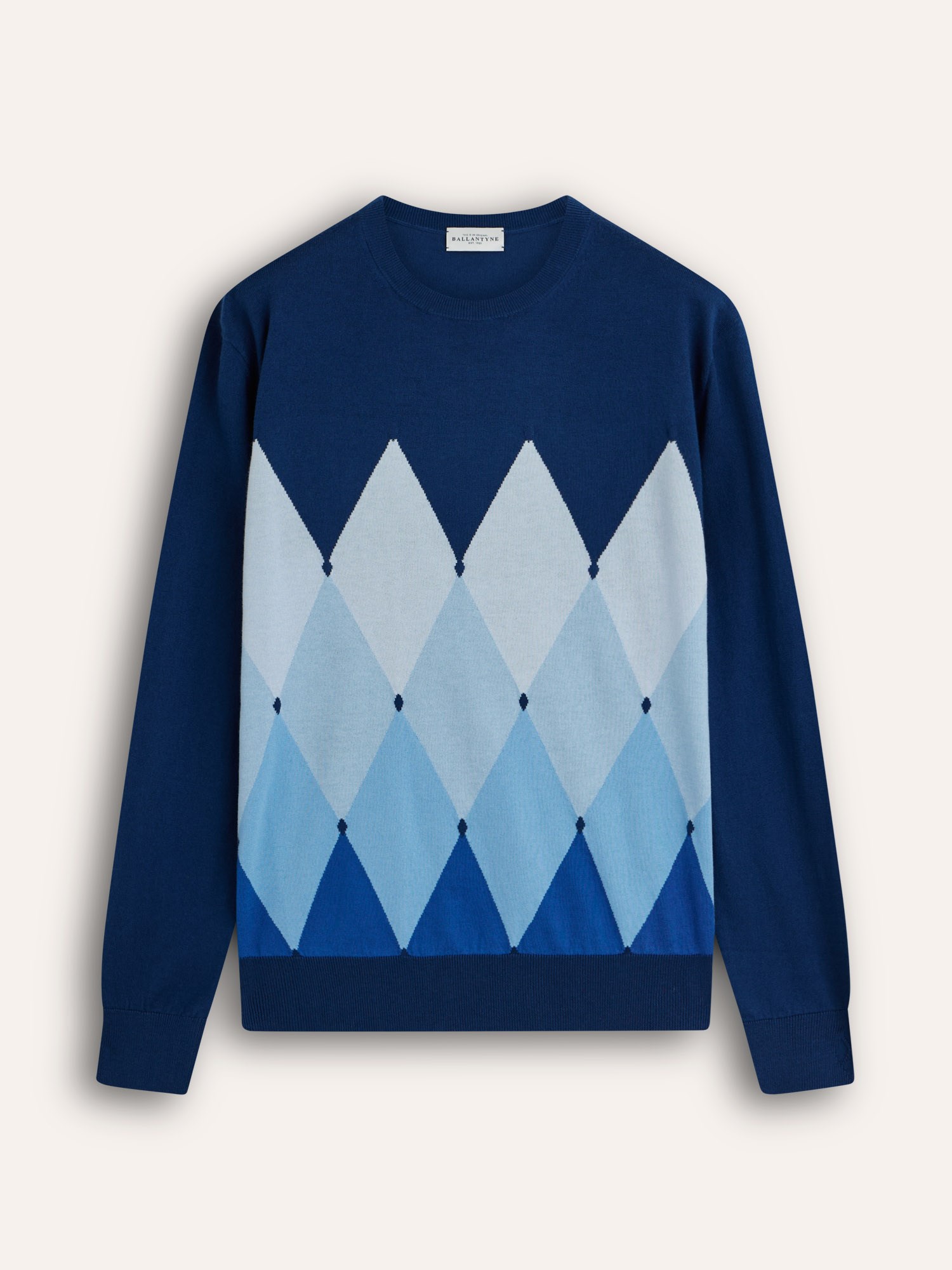 Ballantyne ROMBO CLASSICO GIROCOLLO IN COTONE E CASHMERE - COD. B2P000 14CA8 93536