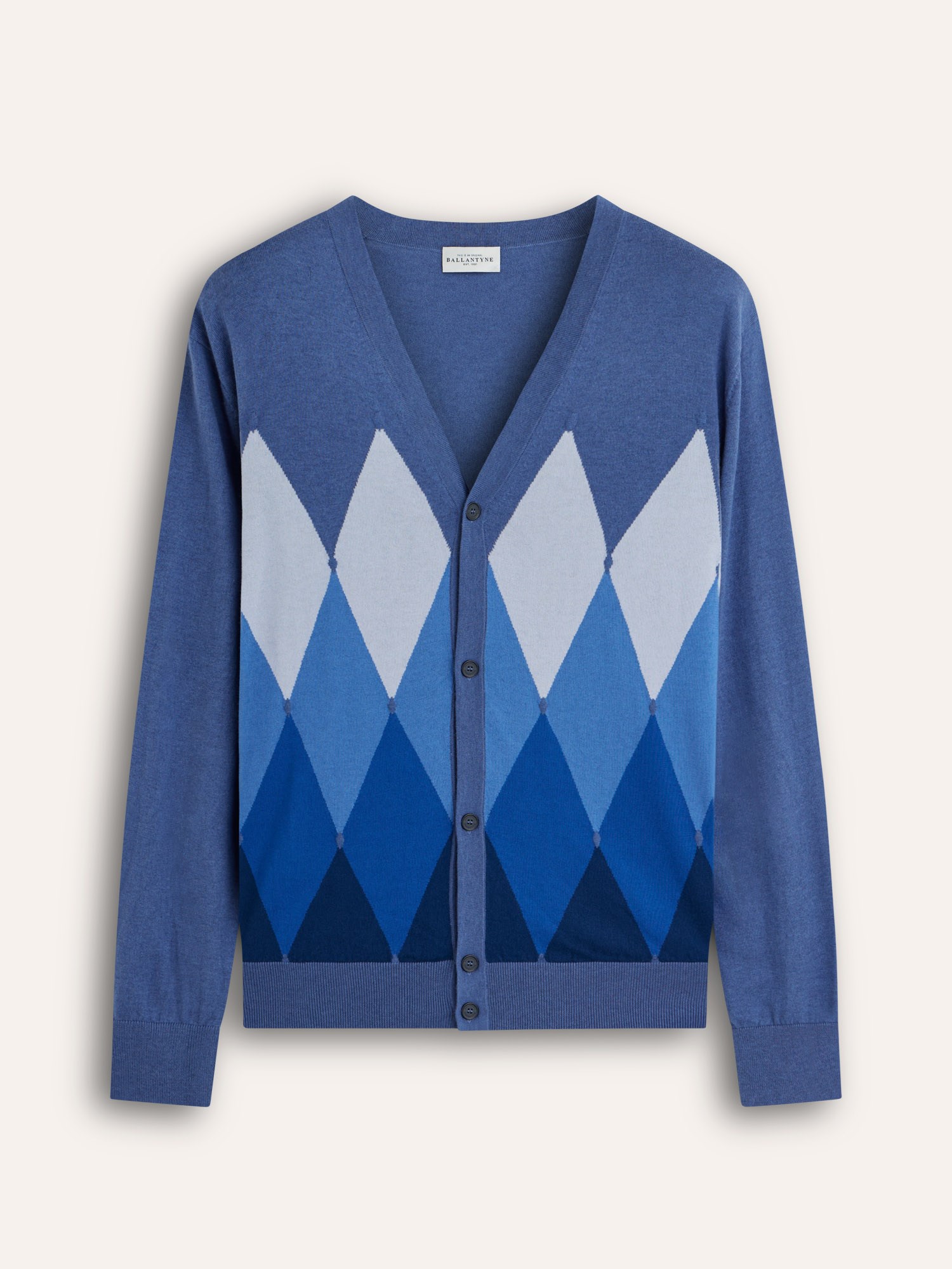 Ballantyne CLASSIC DIAMOND V-NECK CARDIGAN - COD. B2K001 14CA8 93534