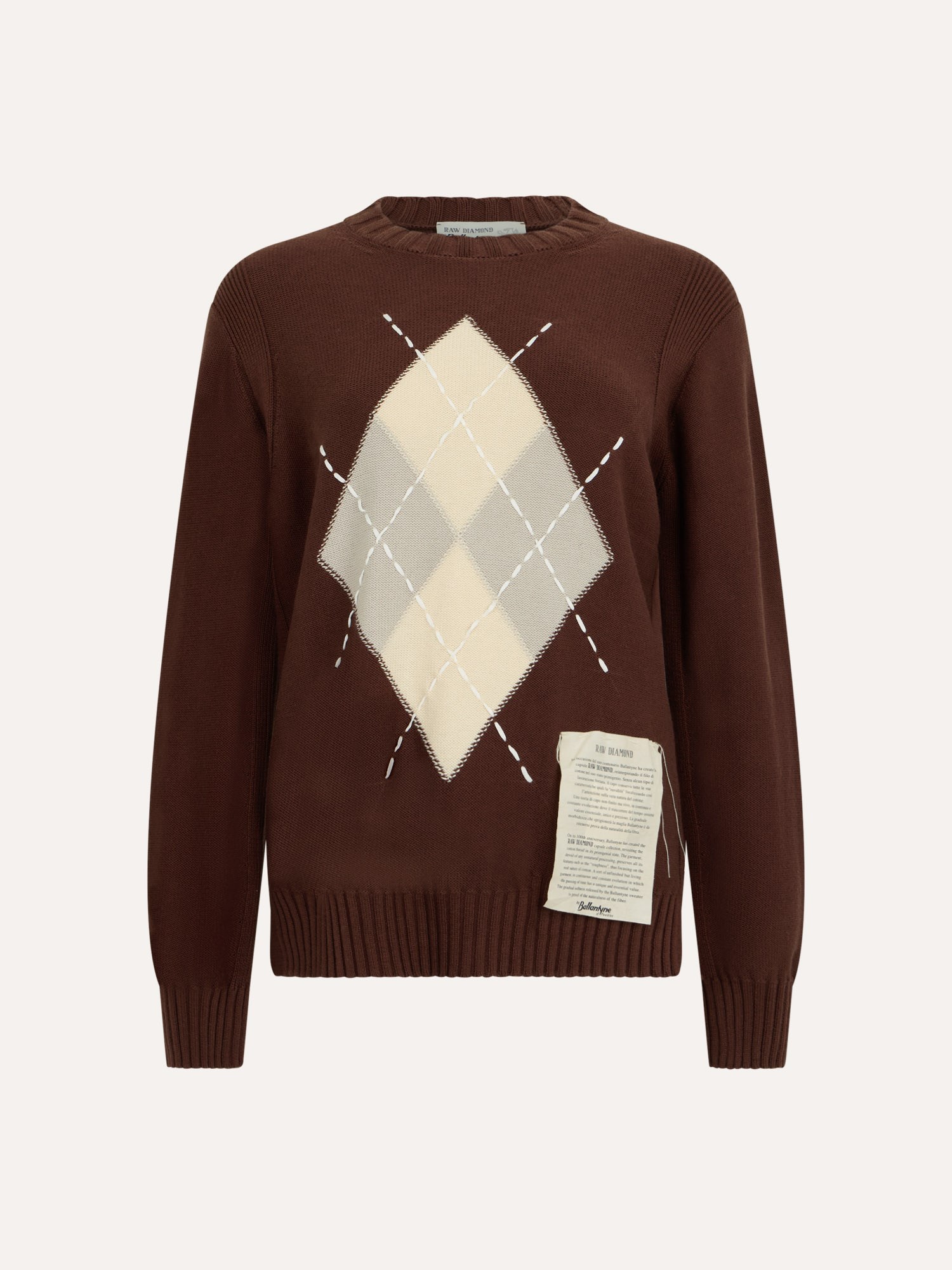 Ballantyne RAW DIAMOND - JUMPER IN COTTON CASHMERE BLEND - COD. B3P868 7C015 94531