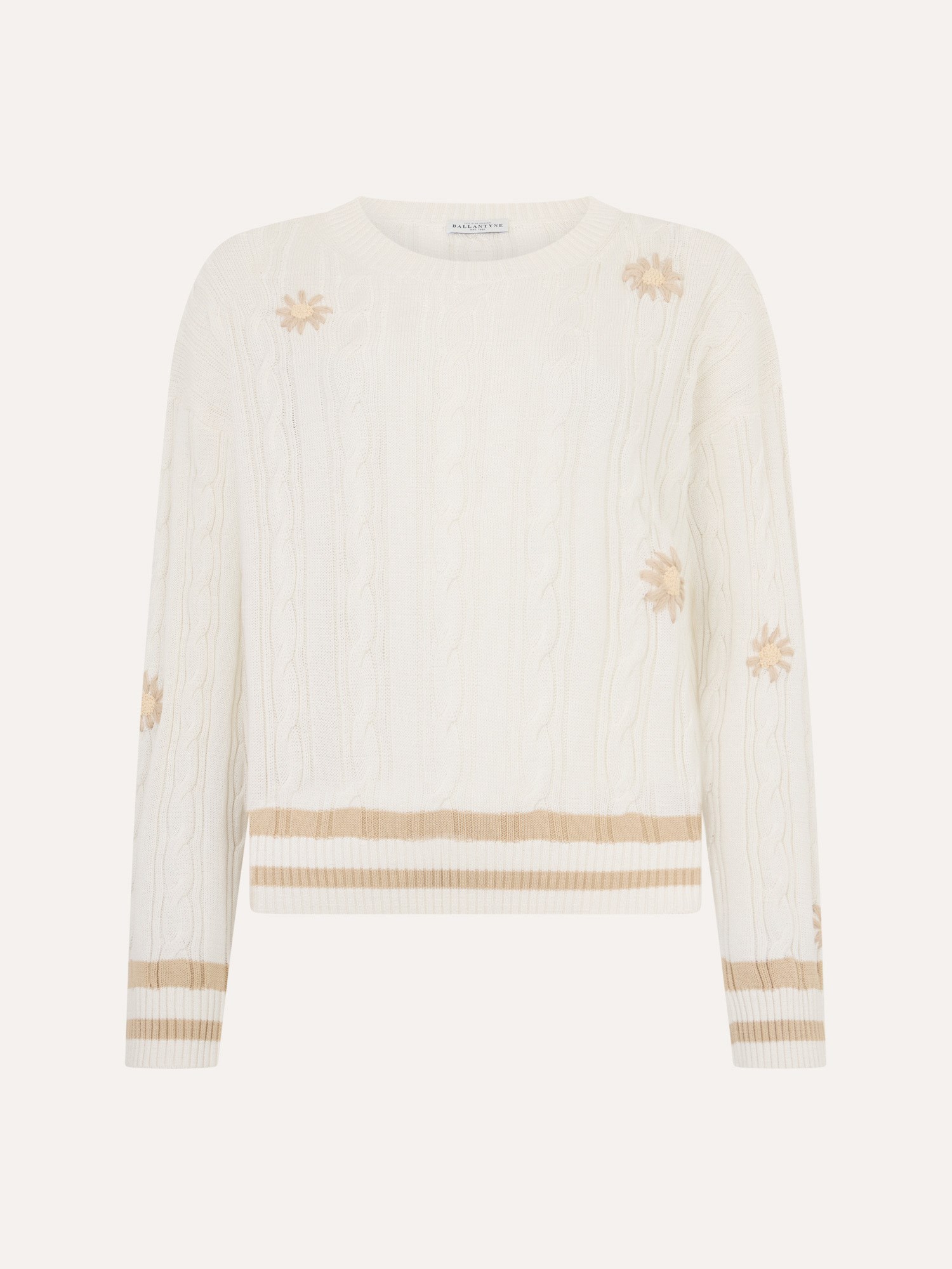 Ballantyne COTTON CABLE KNIT JUMPER - COD. B1P852 7C034 10144