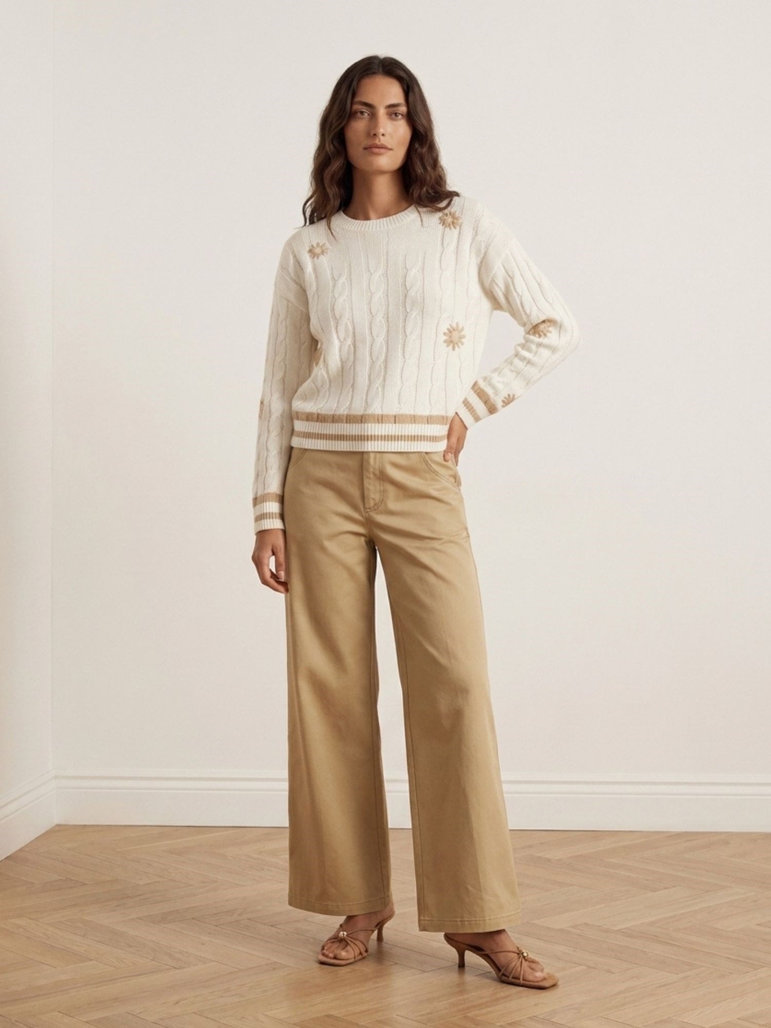 Ballantyne COTTON CABLE KNIT JUMPER - COD. B1P852 7C034 10144