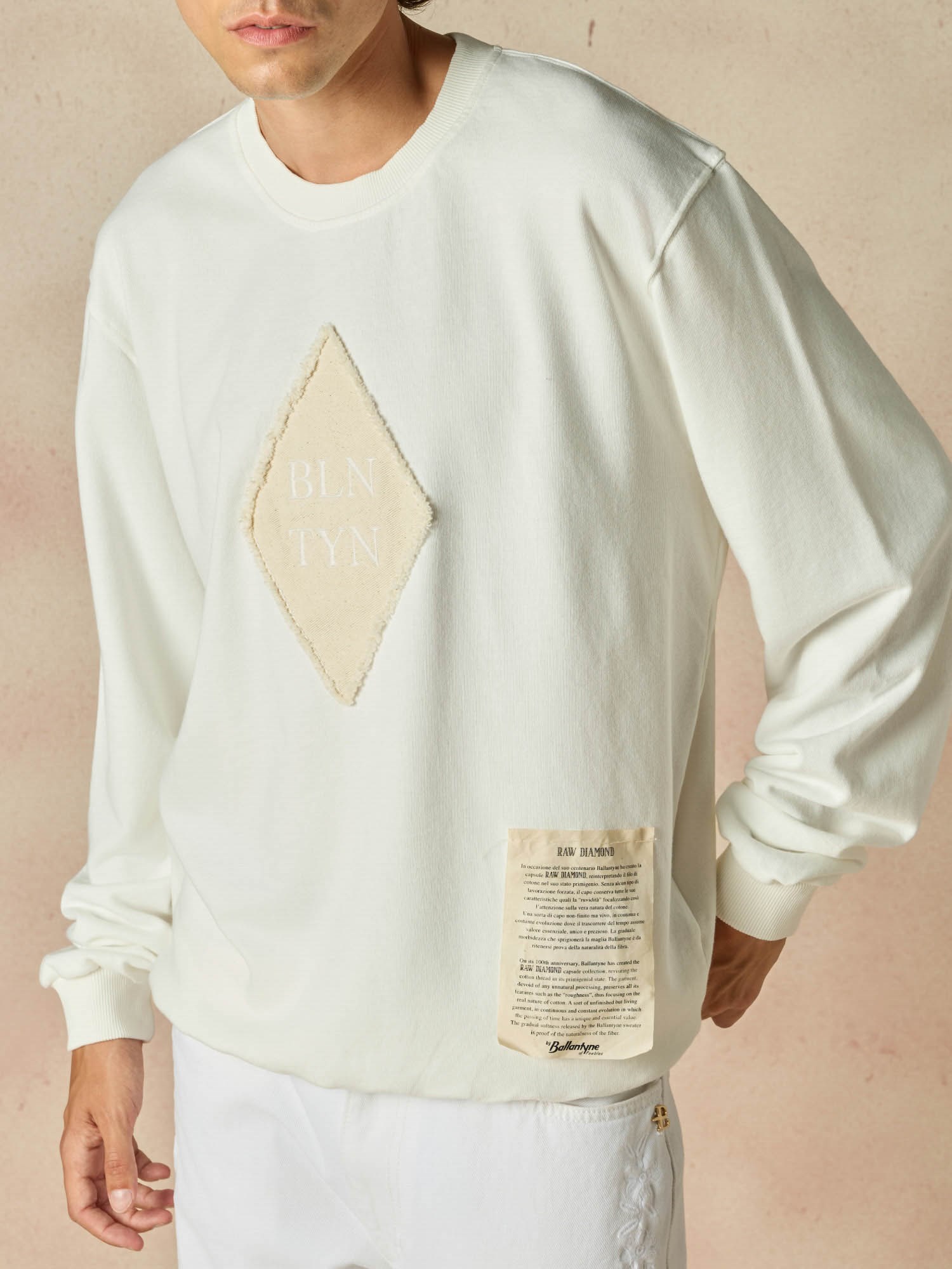 Ballantyne RAW DIAMOND - ROUNDNECK COTTON JUMPER - COD. B4W280 UCT96 10018