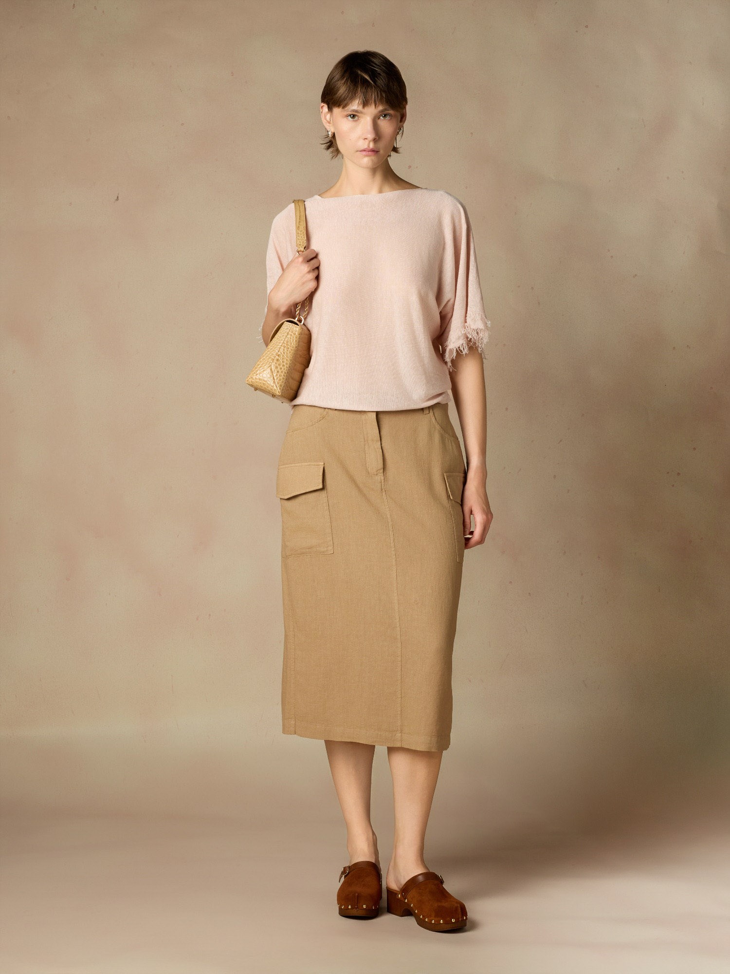 Ballantyne KIMONO-TOP AUS REINEM LEINEN - COD. B1W298 14L00 11004