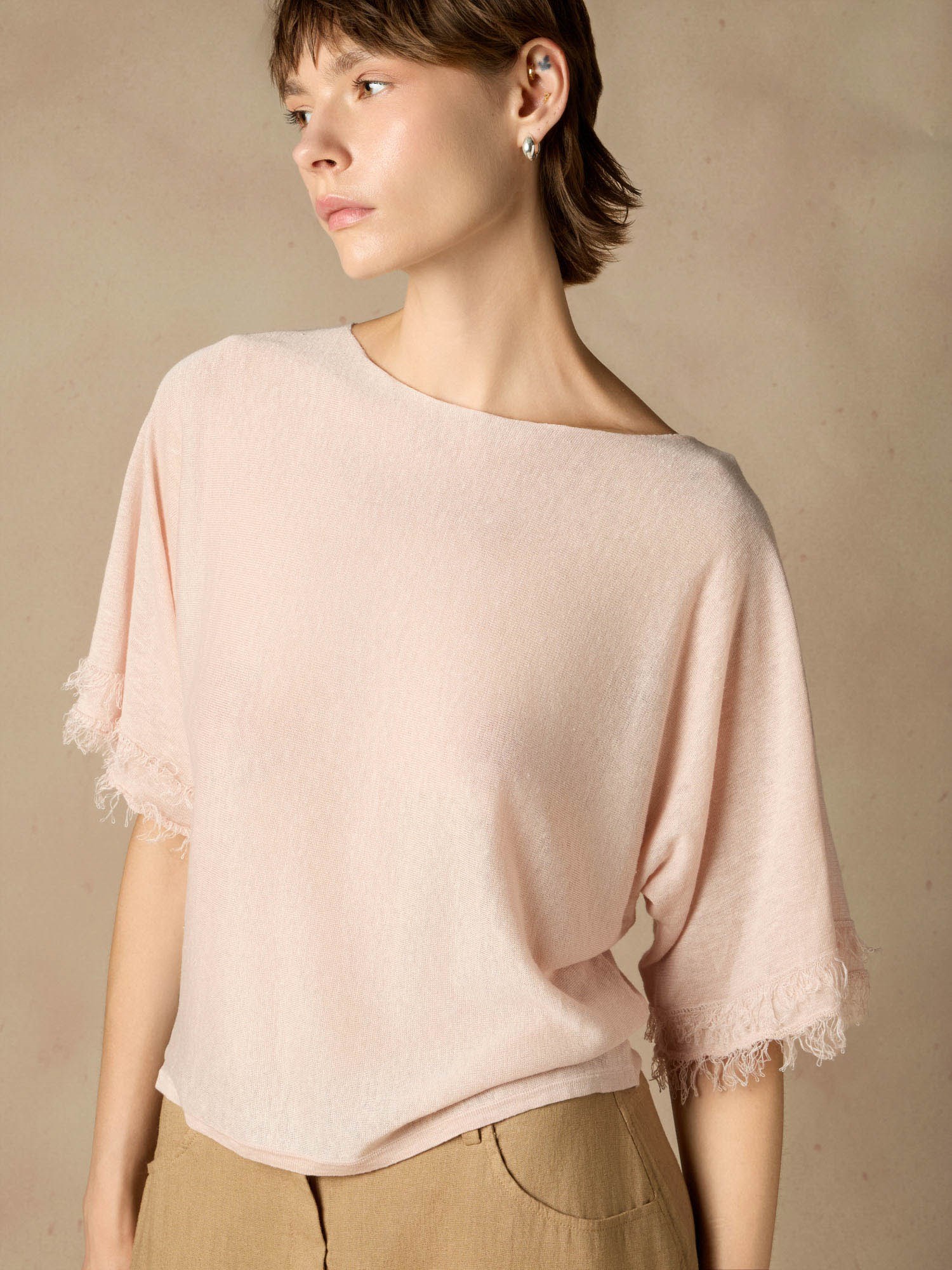 Ballantyne KIMONO-TOP AUS REINEM LEINEN - COD. B1W298 14L00 11004