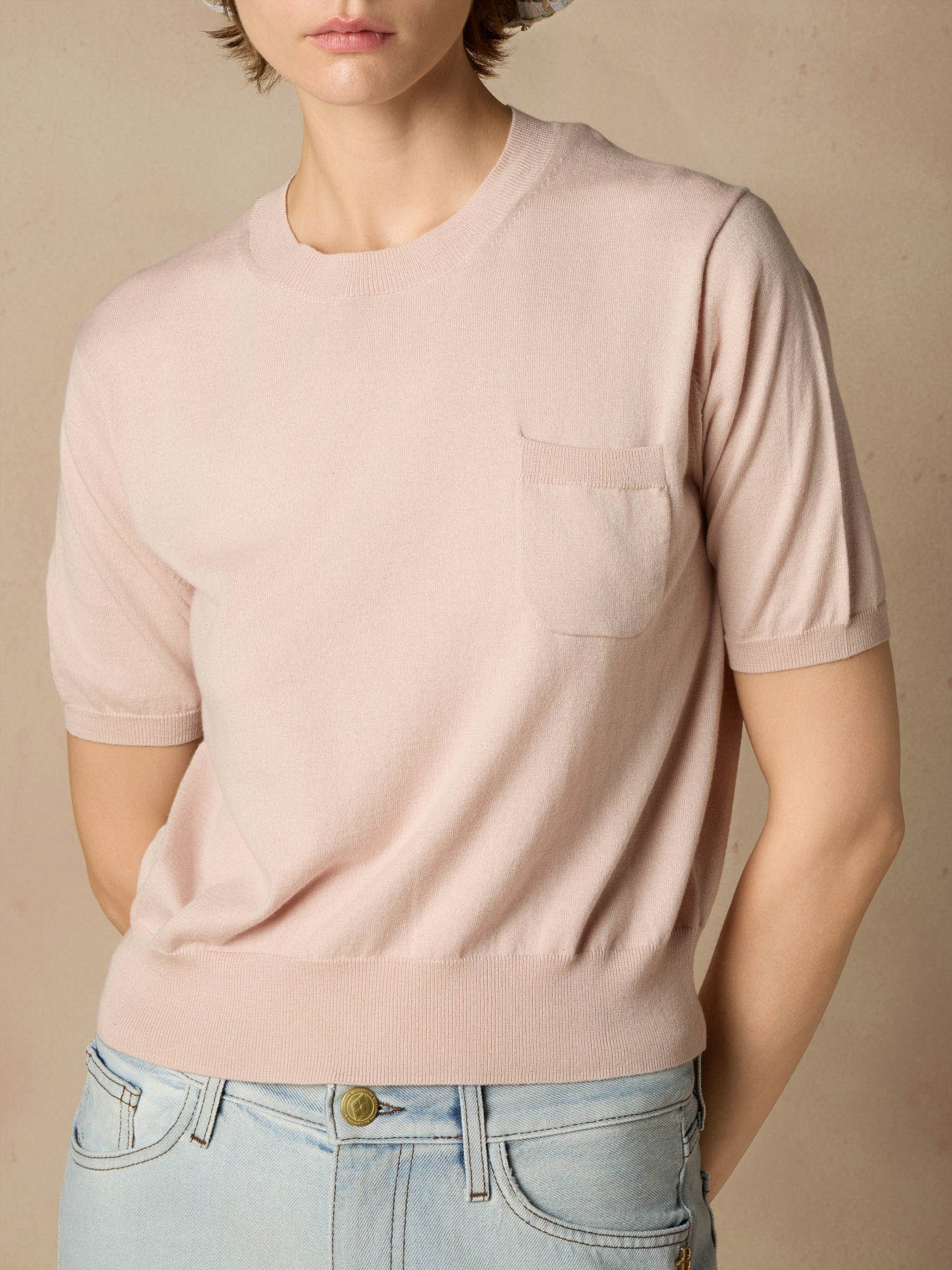 Ballantyne KURZÄRMLIGER PULLOVER AUS BAUMWOLL-CASCHMERE-MIX - COD. B1W321 14C21 11168