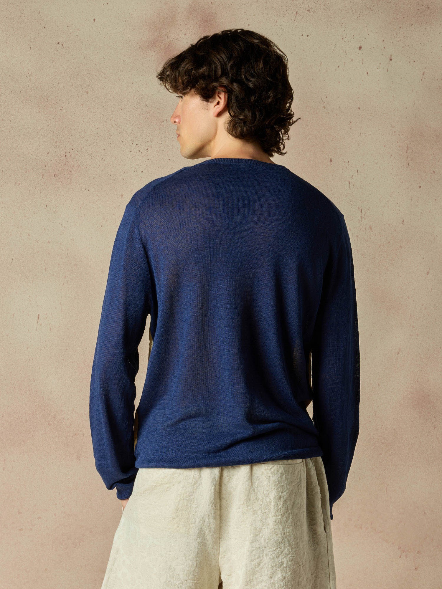 Ballantyne DIAMOND V-NECK IN LINEN COTTON BLEND - COD. B2P001 14L20 93541