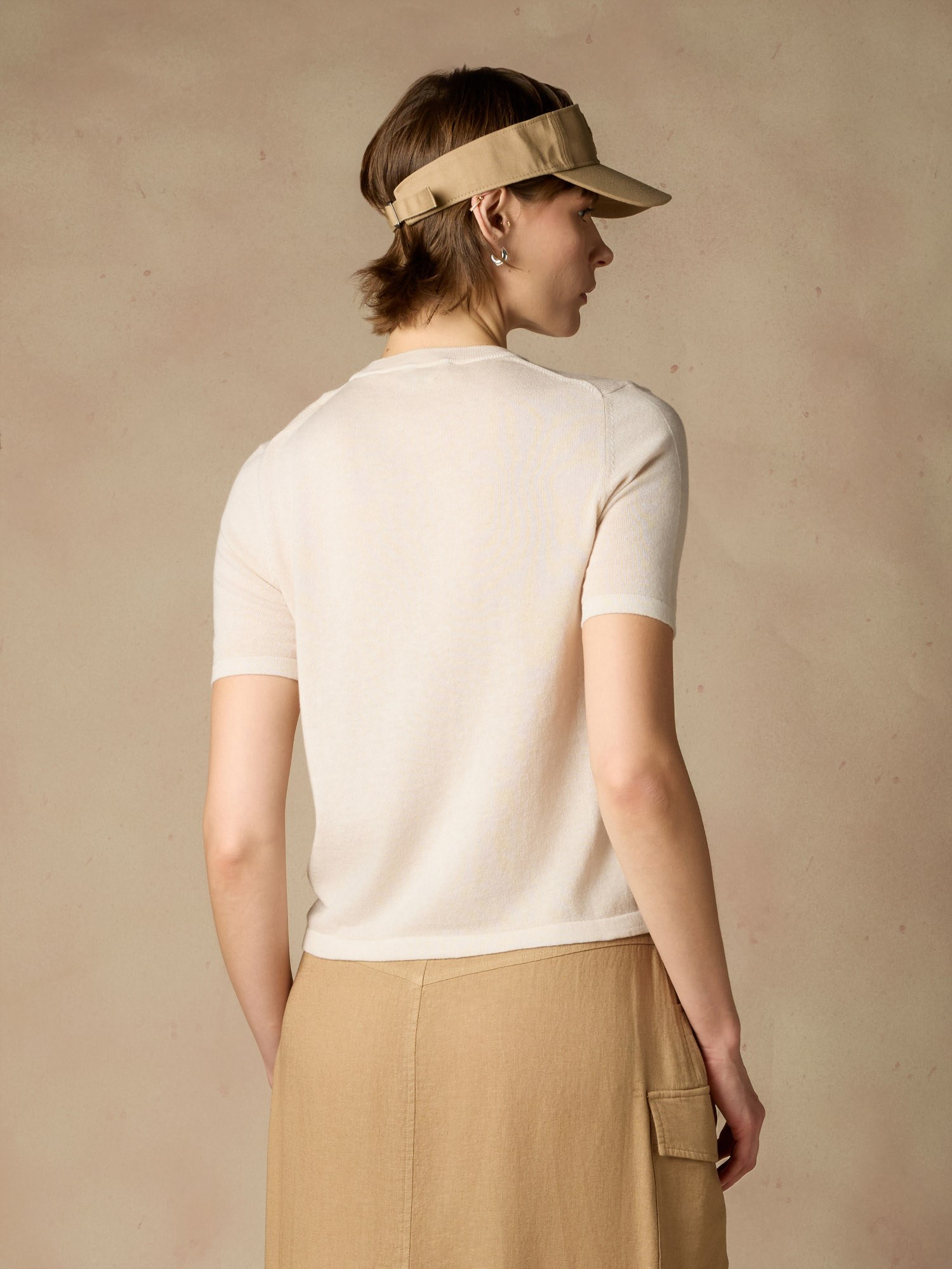 Ballantyne SHORT SLEEVE COTTON CASHMERE JUMPER - COD. B1W294 12C01 10020