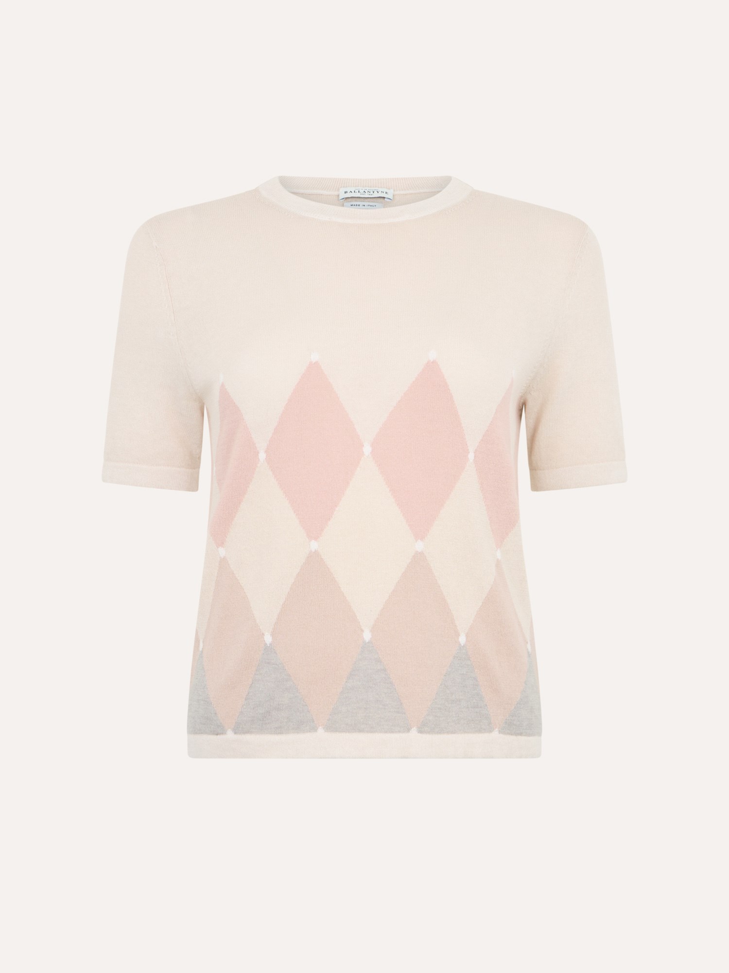 Ballantyne SHORT SLEEVE COTTON CASHMERE JUMPER - COD. B1W294 12C01 10020