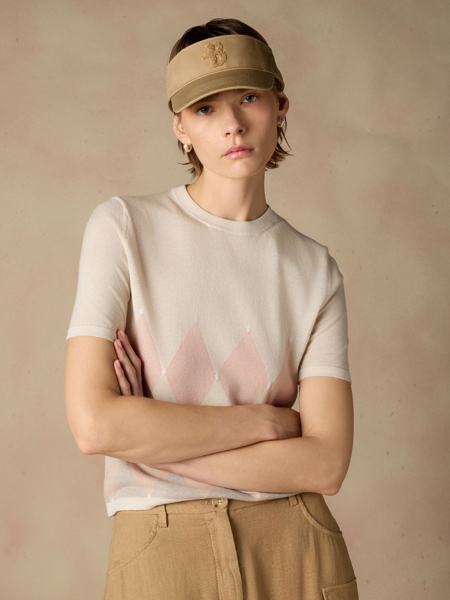 Ballantyne SHORT SLEEVE COTTON CASHMERE JUMPER - COD. B1W294 12C01 10020